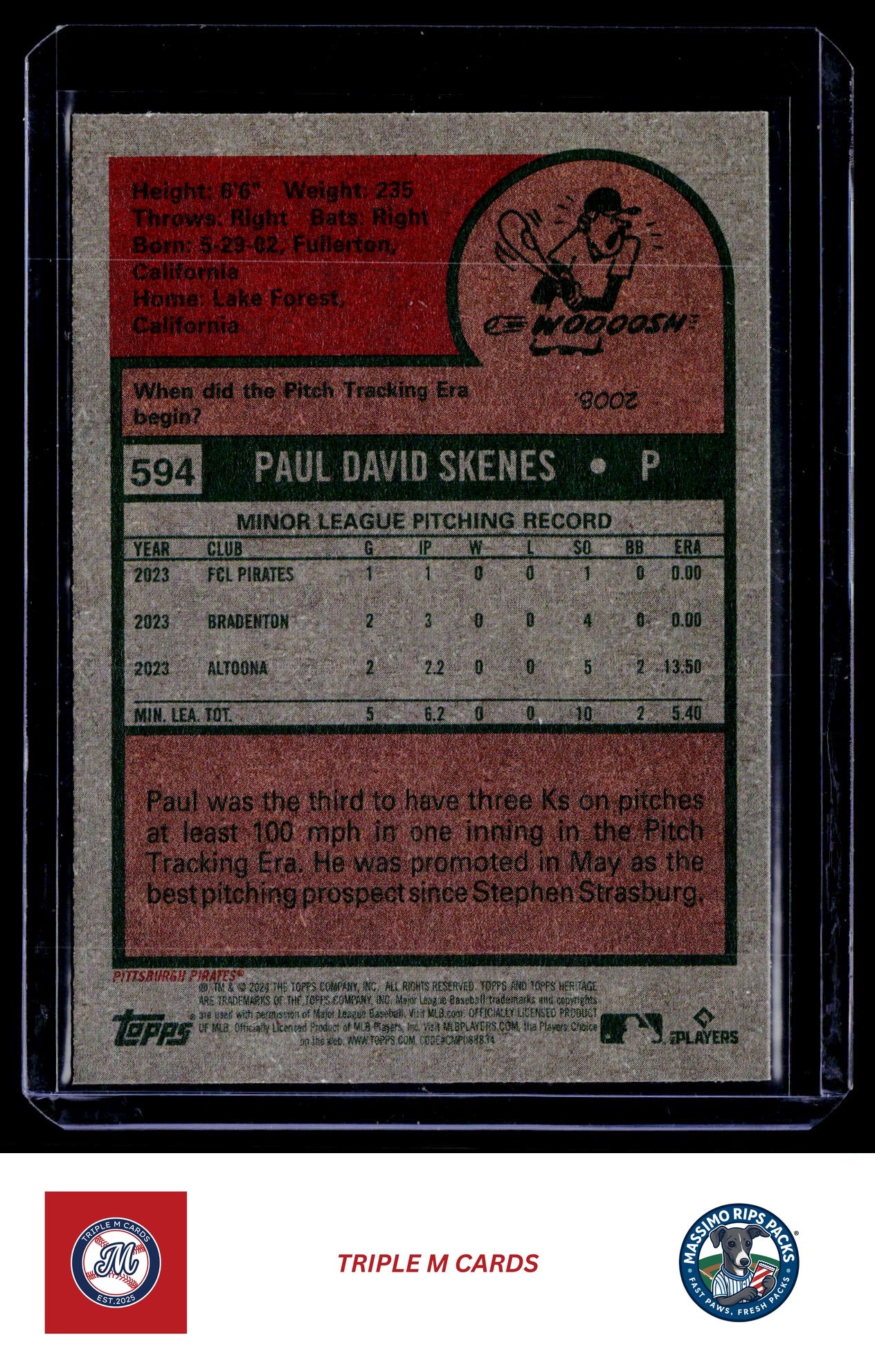 2024 Topps Heritage #594 Paul Skenes