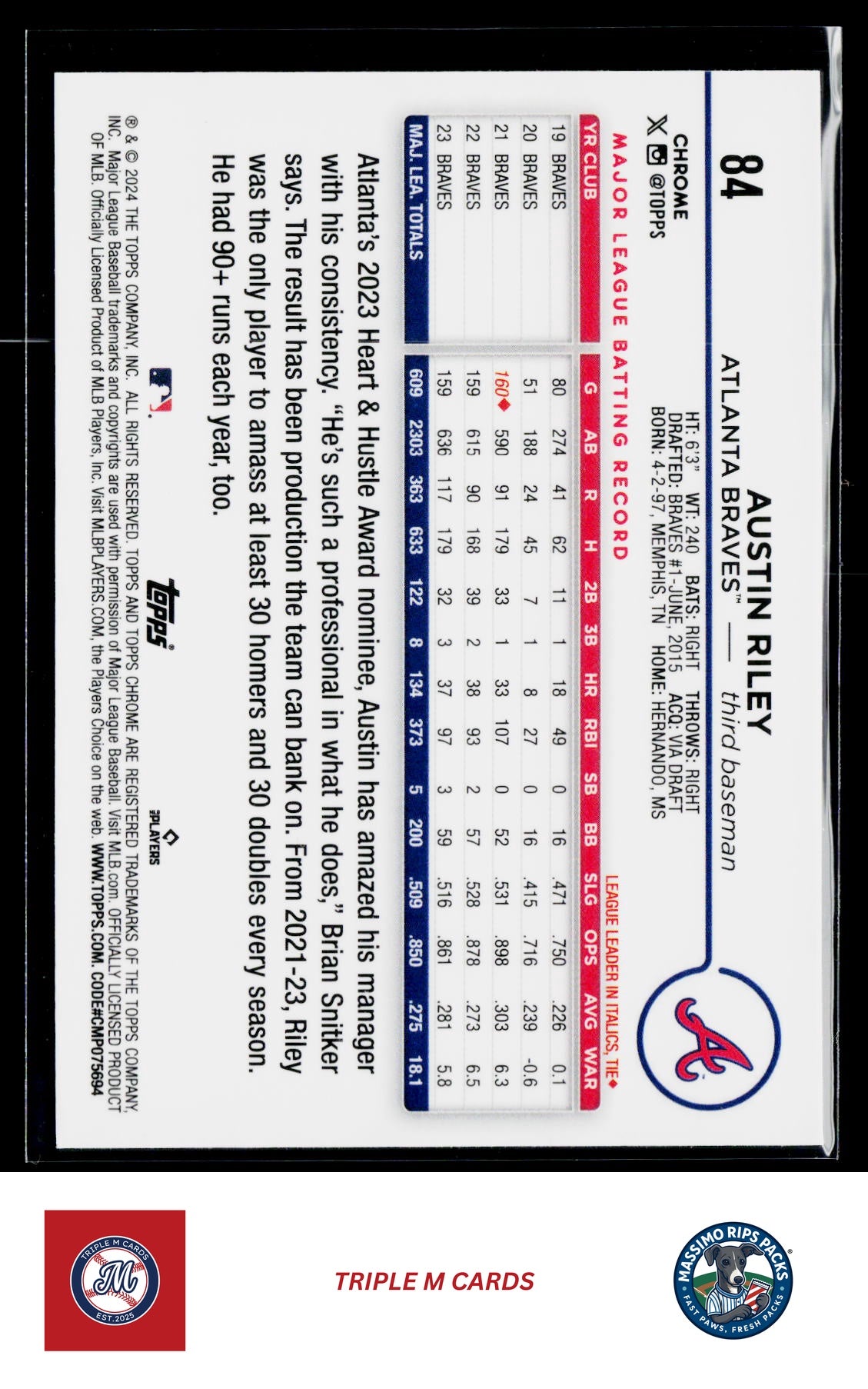 2024 Topps Chrome #84 Austin Riley