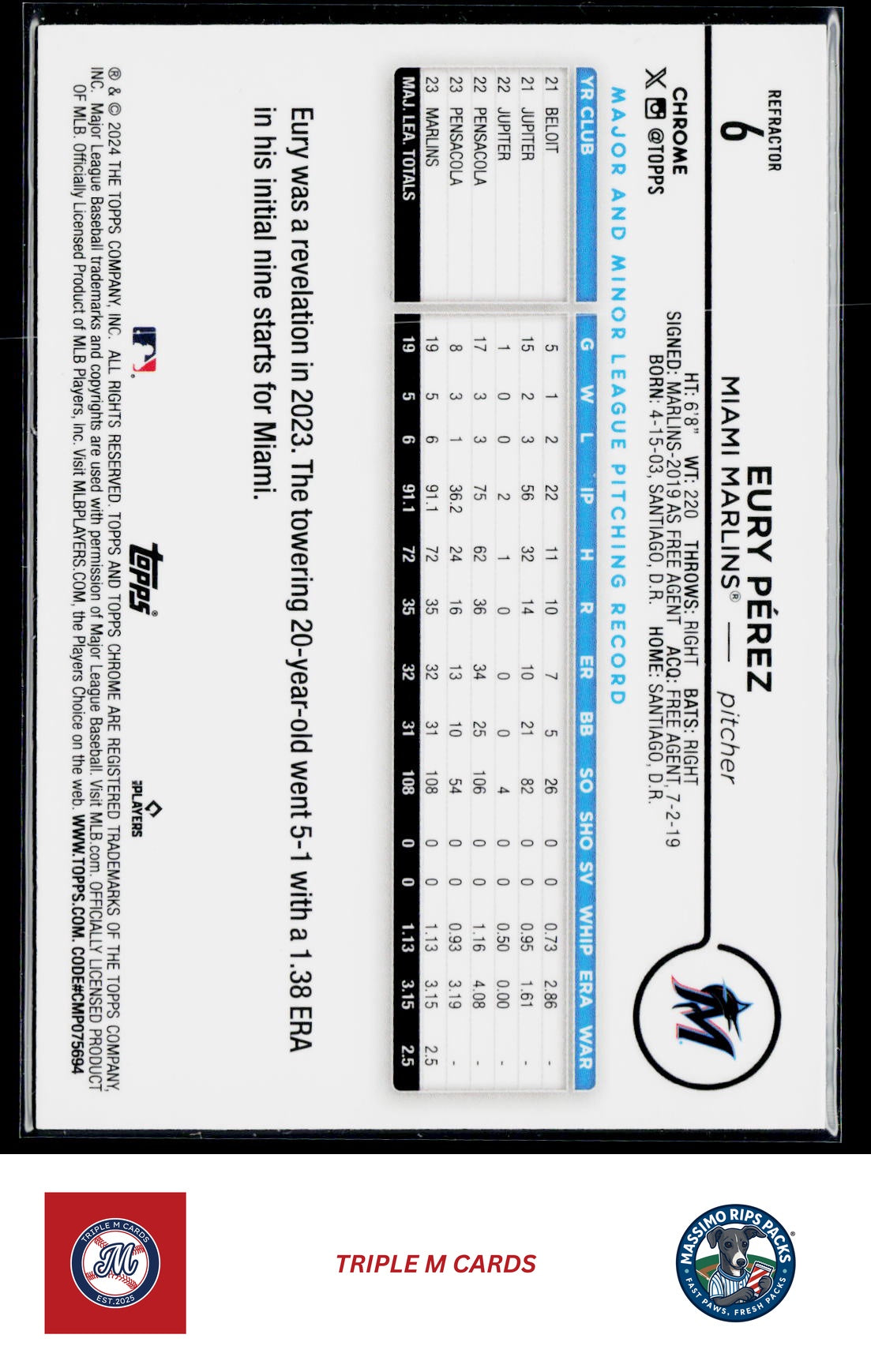 2024 Topps Chrome #6 Eury Pérez