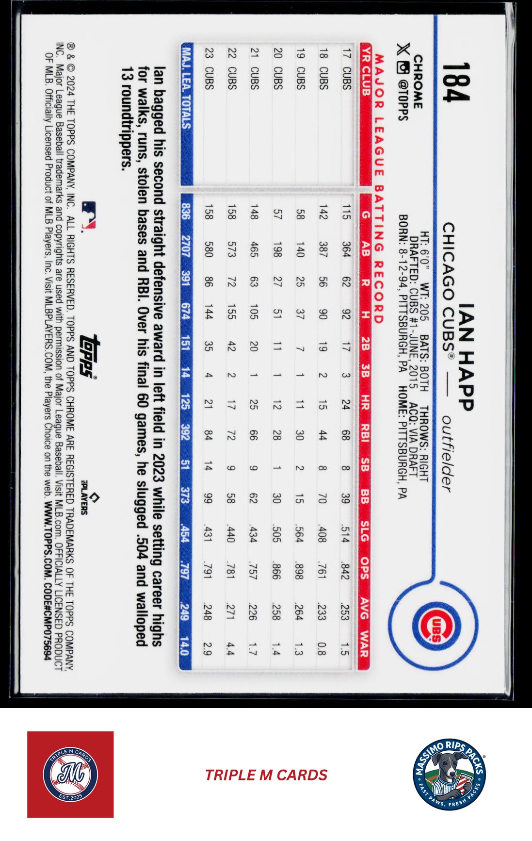 2024 Topps Chrome #184 Ian Happ