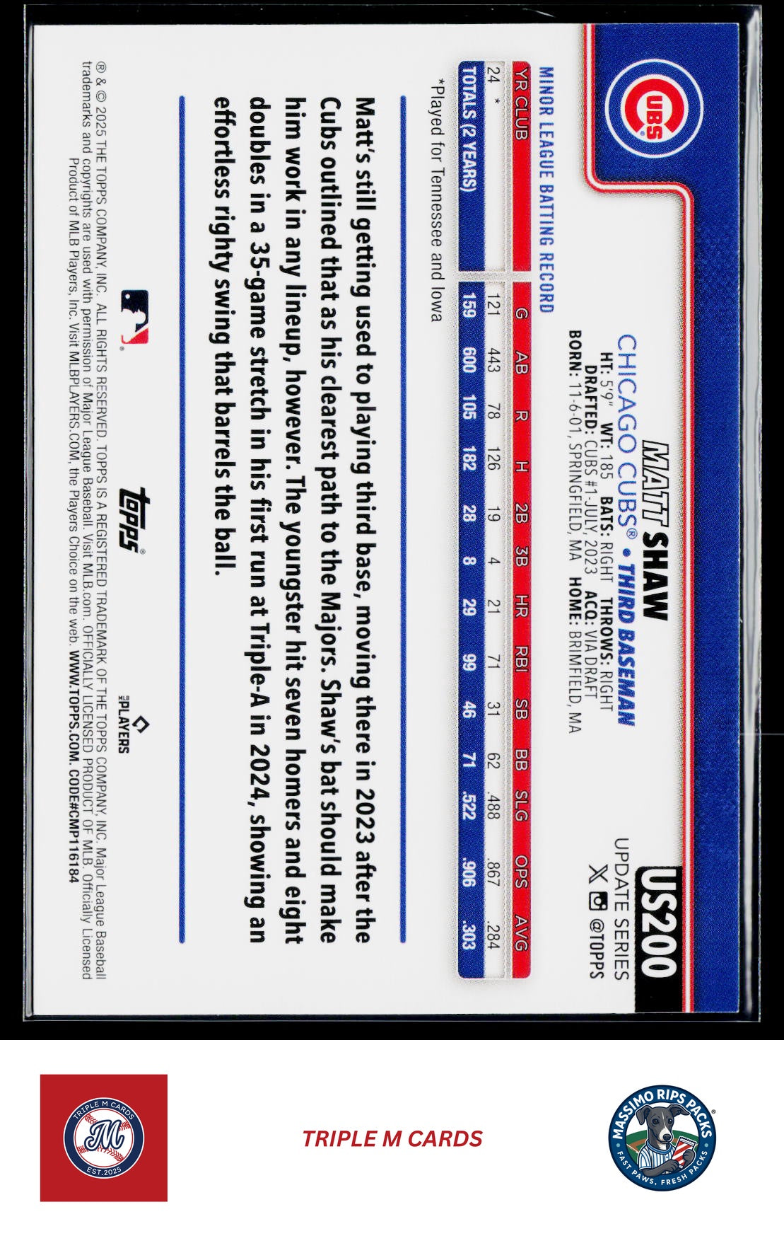2025 Topps Update #US200 Matt Shaw