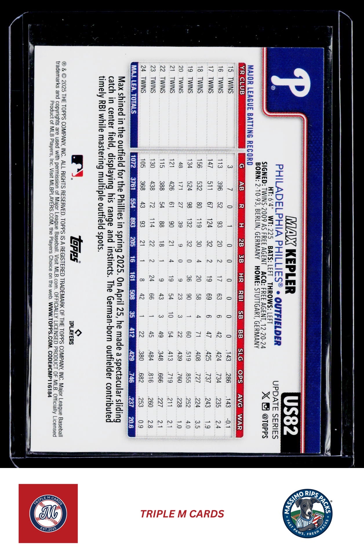 2025 Topps Update #US82 Max Kepler Holo Foil