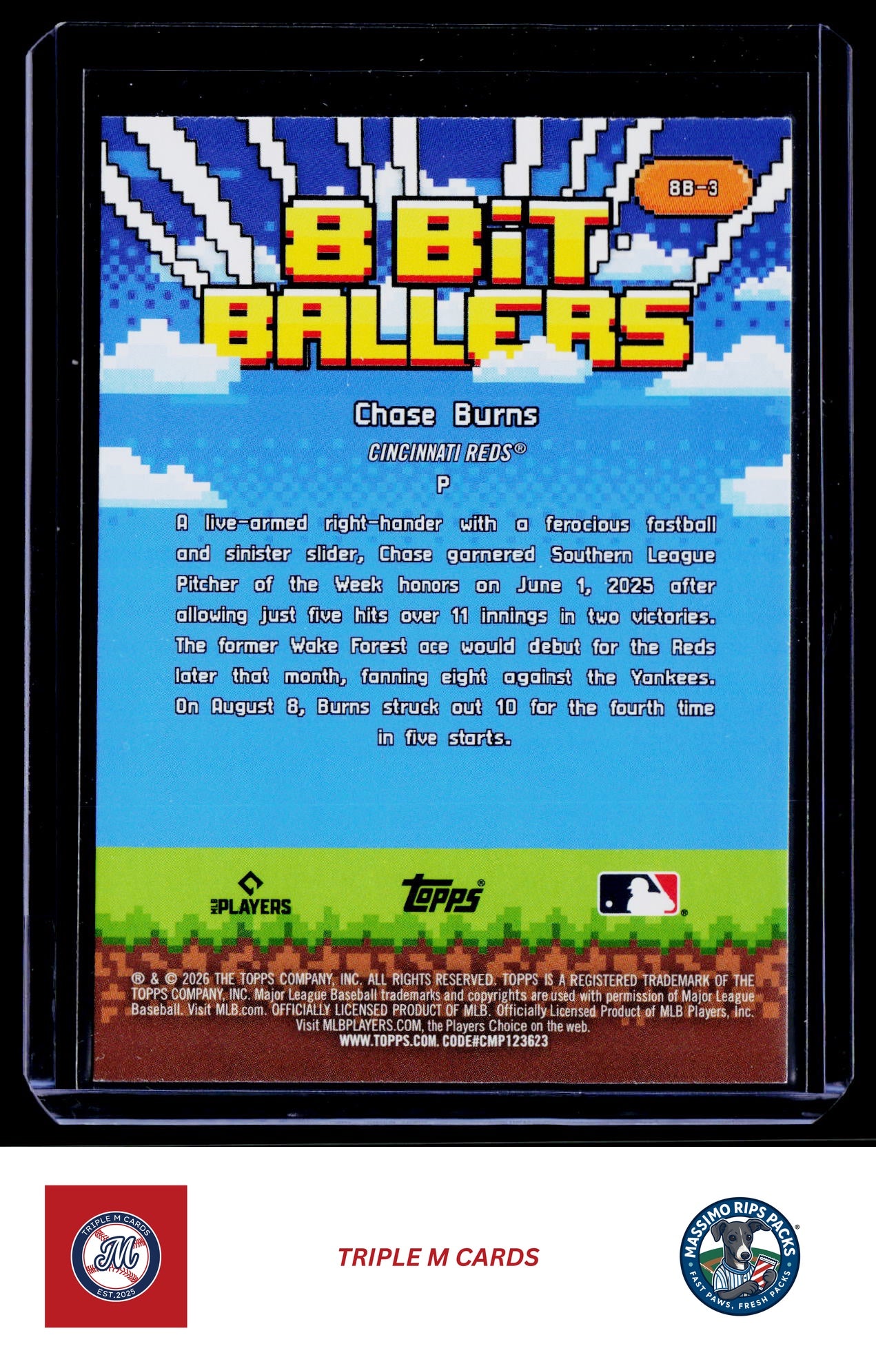 2026 Topps #8B-3 Chase Burns 8 Bit Ballers