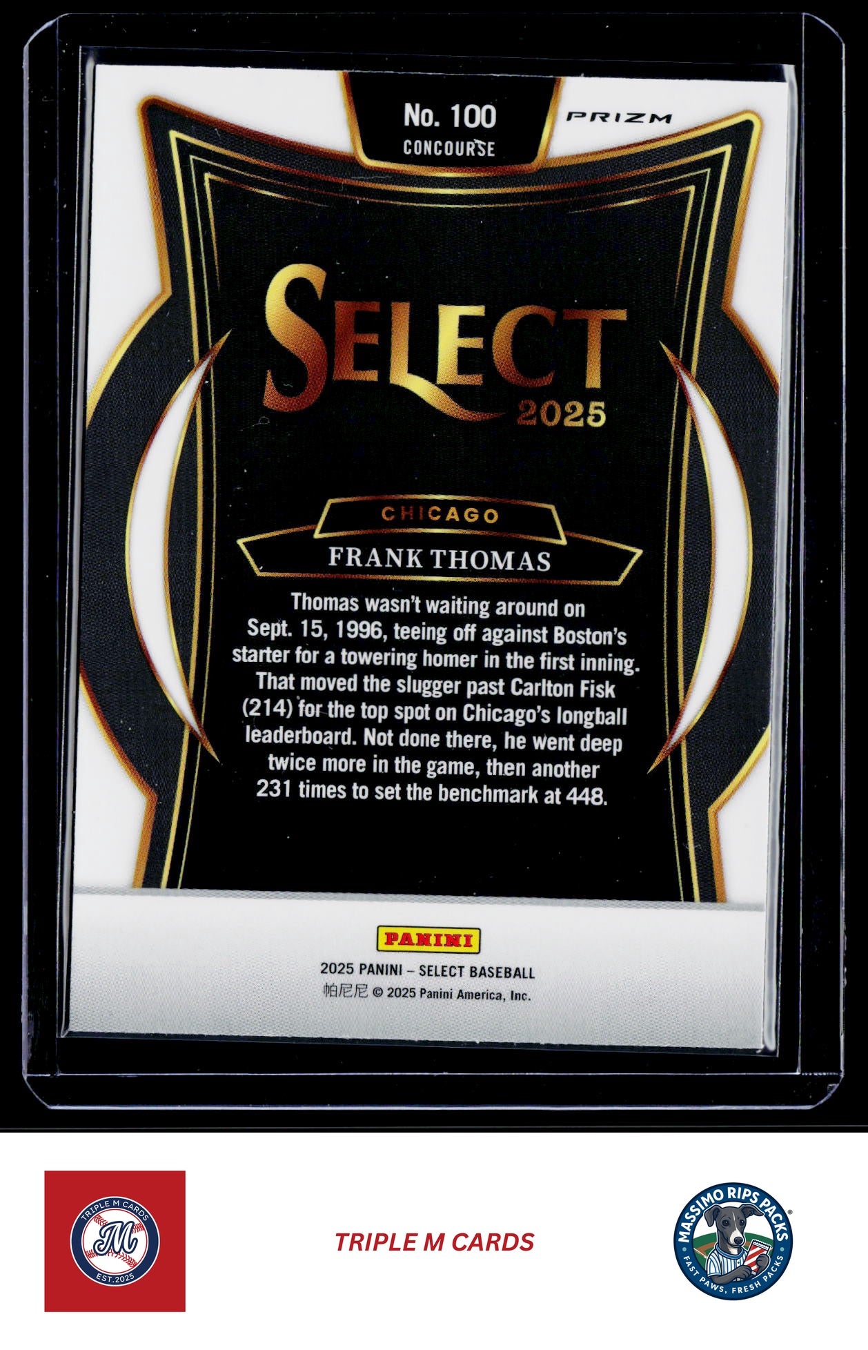 2025 Panini Select #100 Frank Thomas