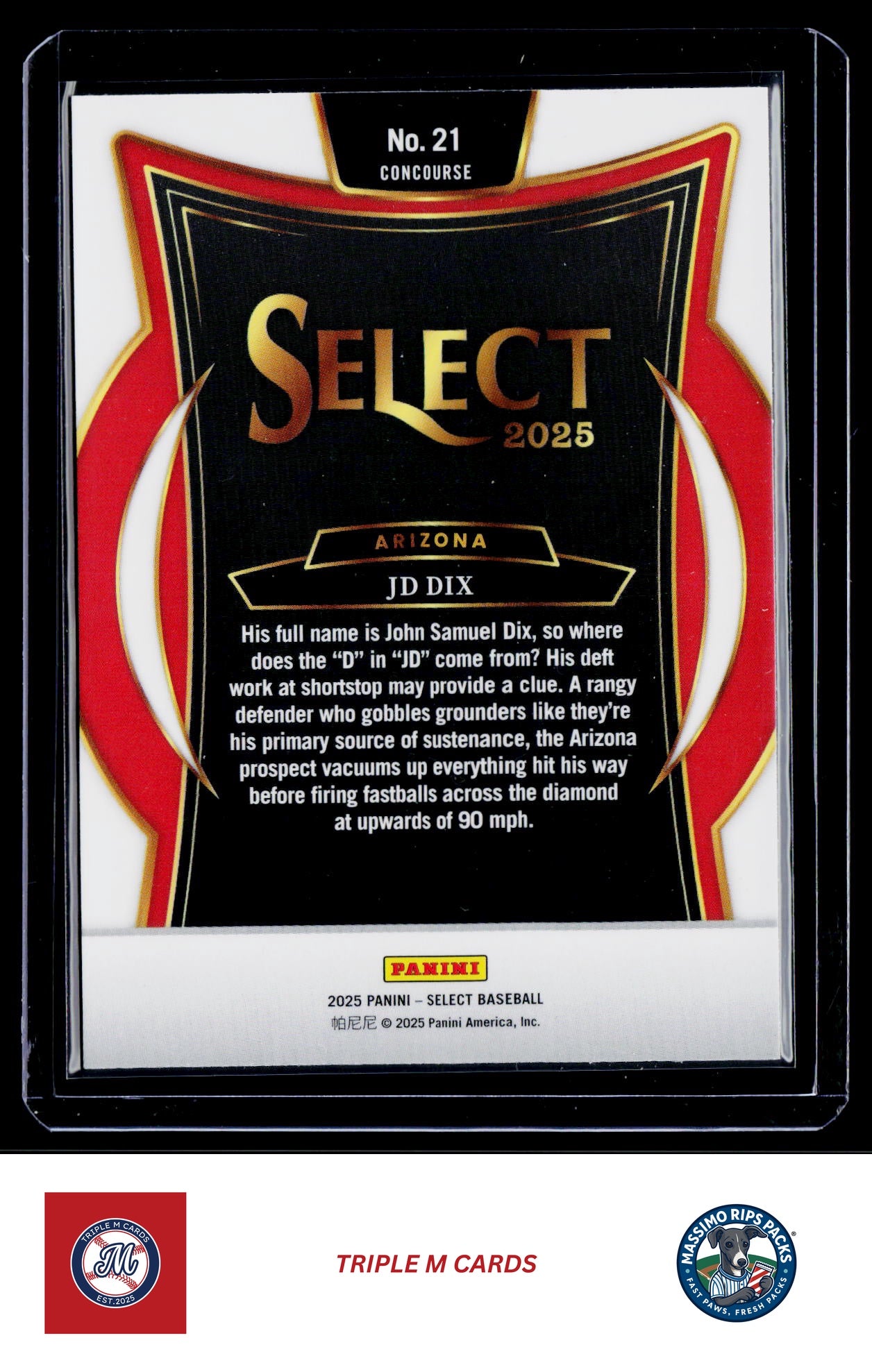 2025 Panini Select #21 JD Dix
