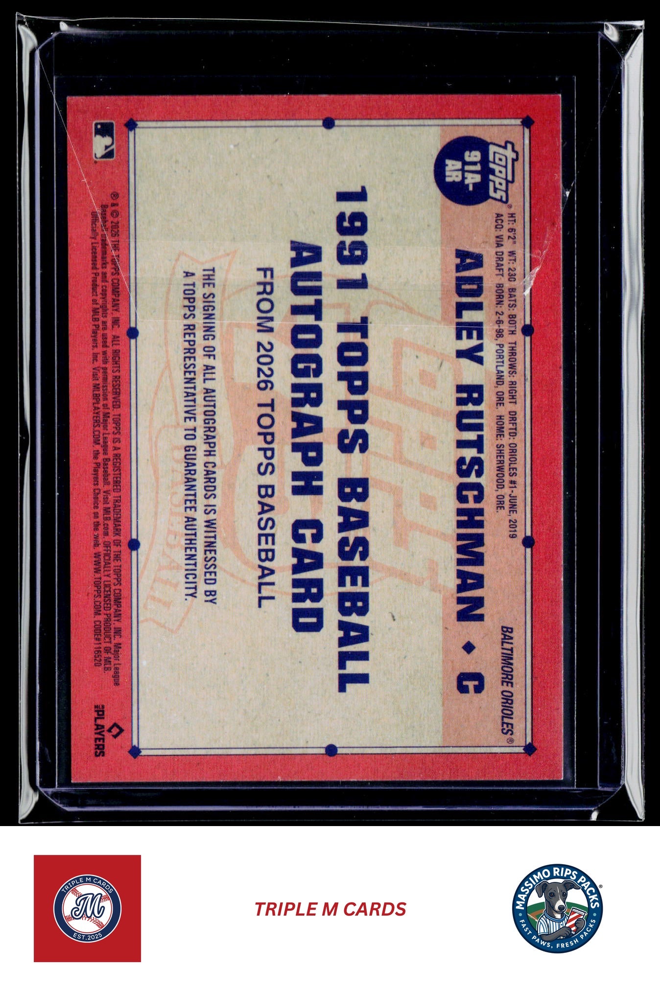 2026 Topps #91A-AR Adley Rutschman