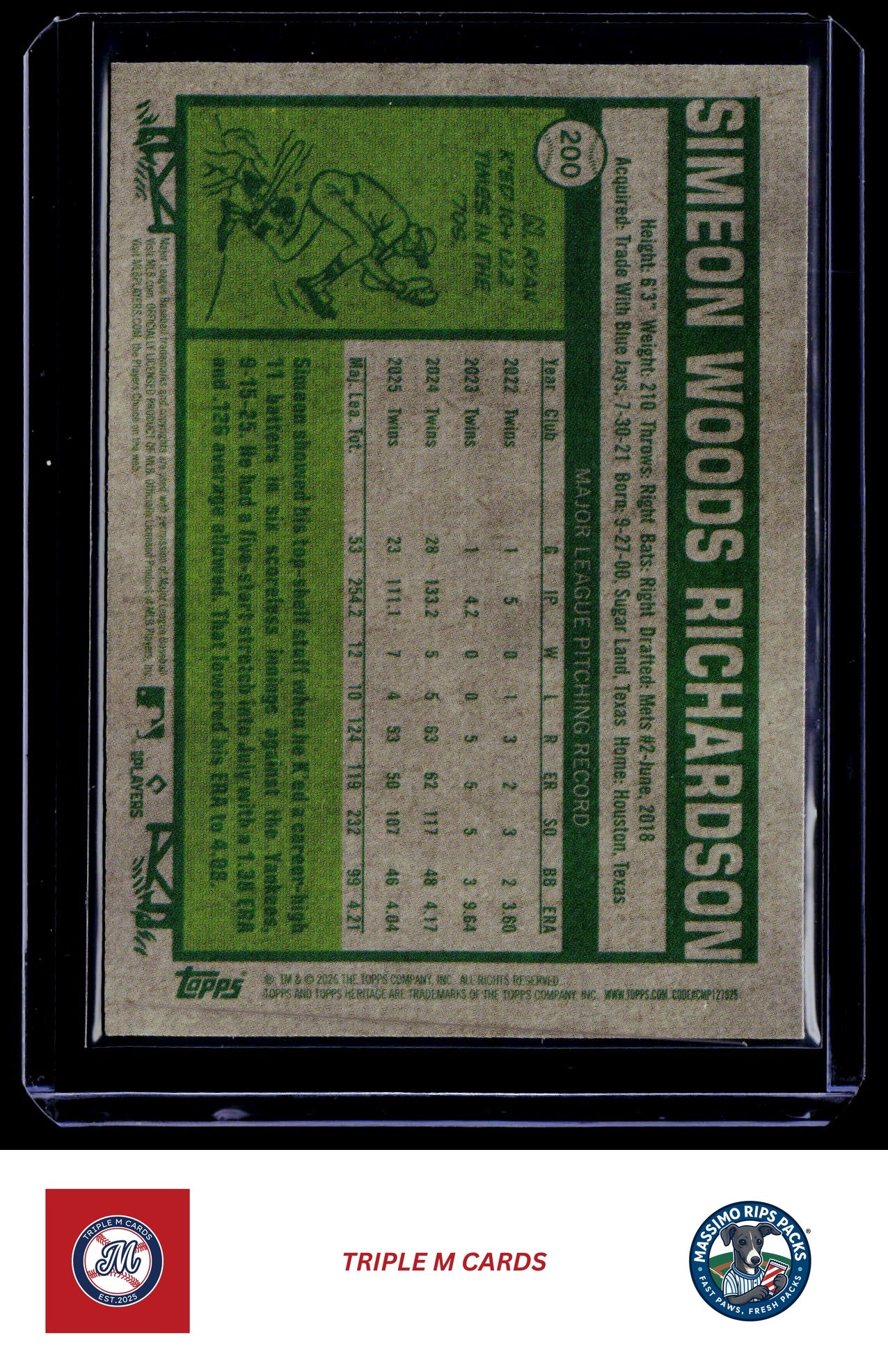 2026 Topps Heritage #200 Simeon Woods Richardson