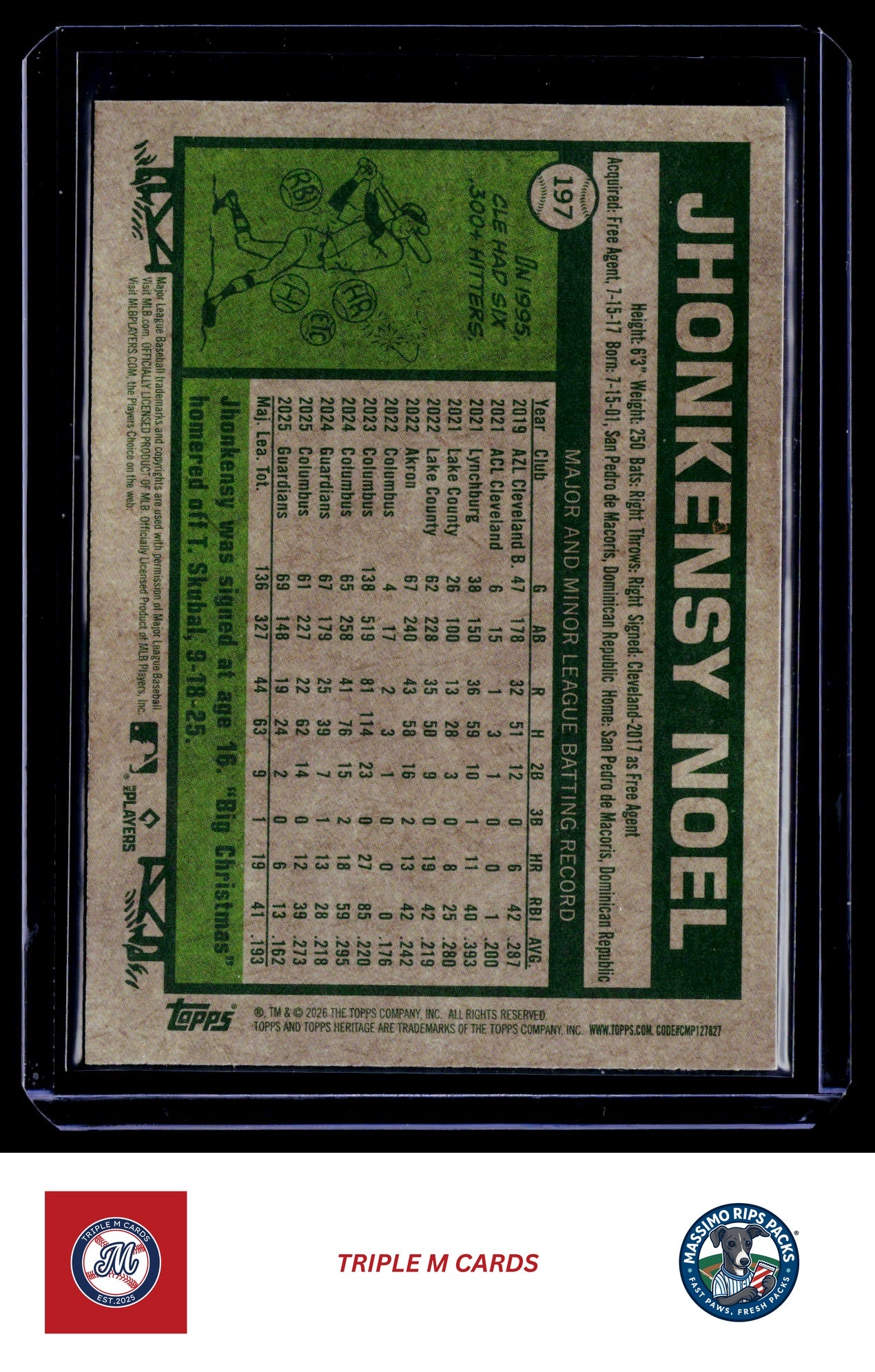 2026 Topps Heritage #197 Jhonkensy Noel Chrome Light Blue Sparkle Refractors