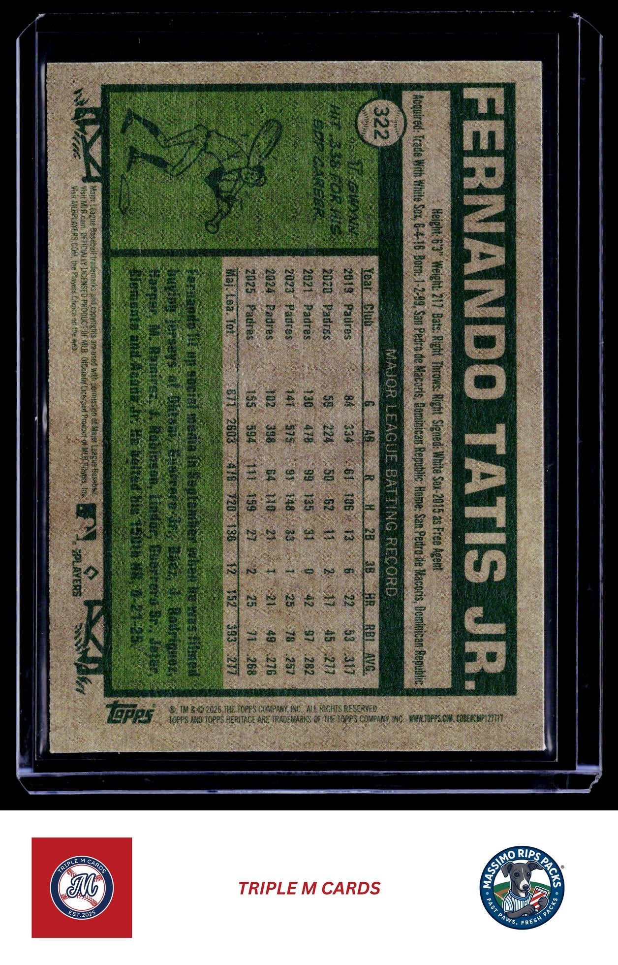 2026 Topps Heritage #322 Fernando Tatis Jr.