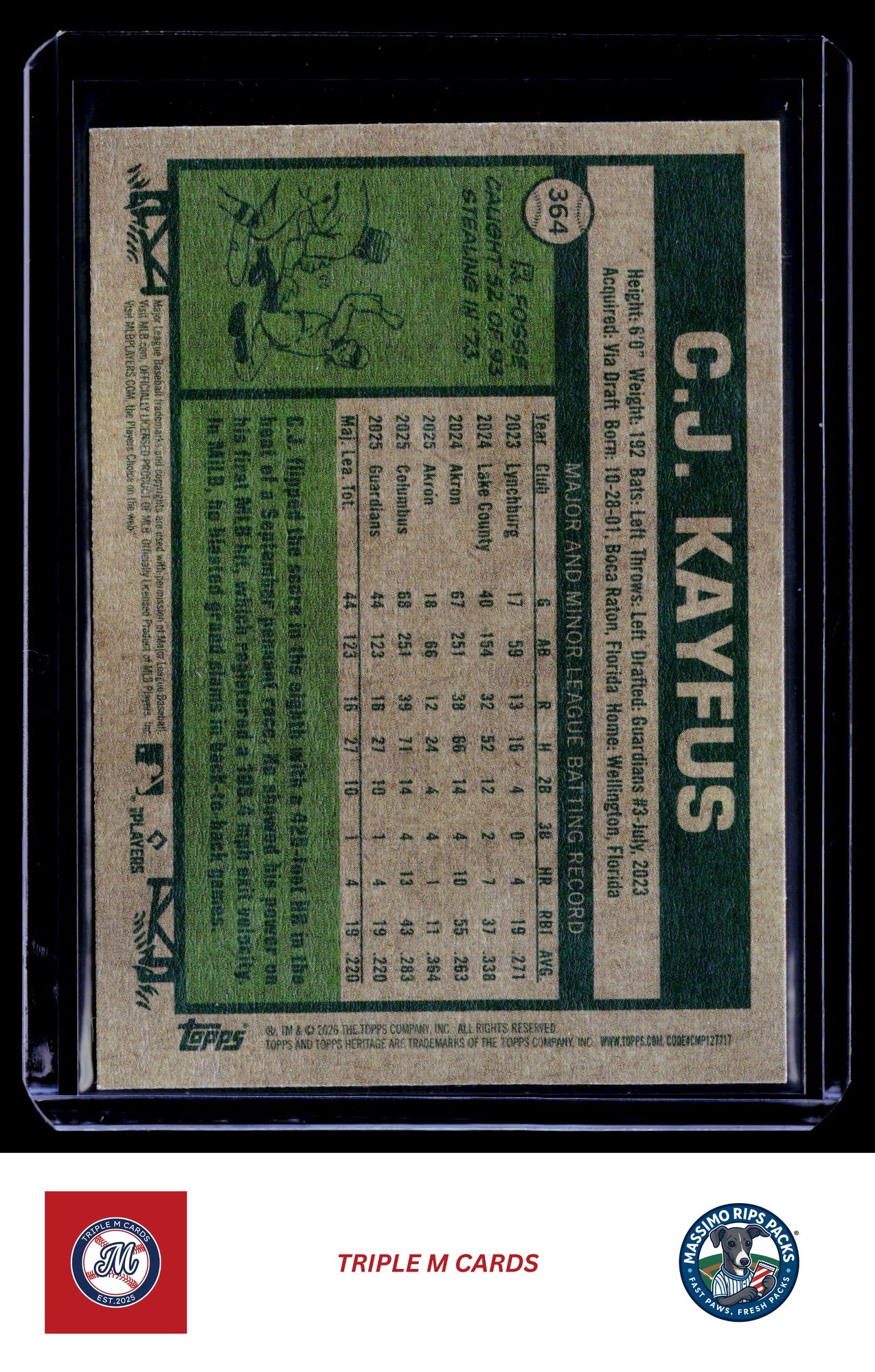 2026 Topps Heritage #364 C.J. Kayfus