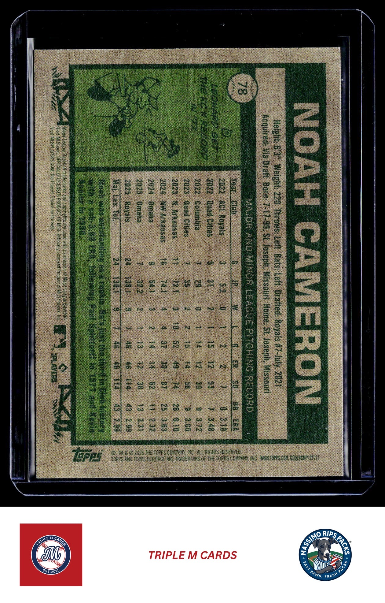 2026 Topps Heritage #78 Noah Cameron