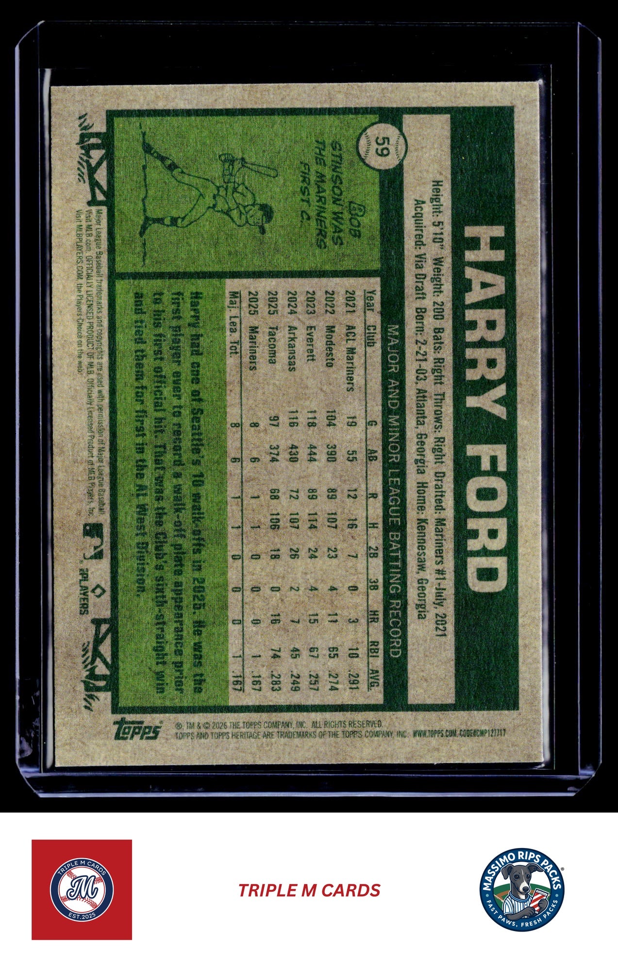 2026 Topps Heritage #59 Harry Ford