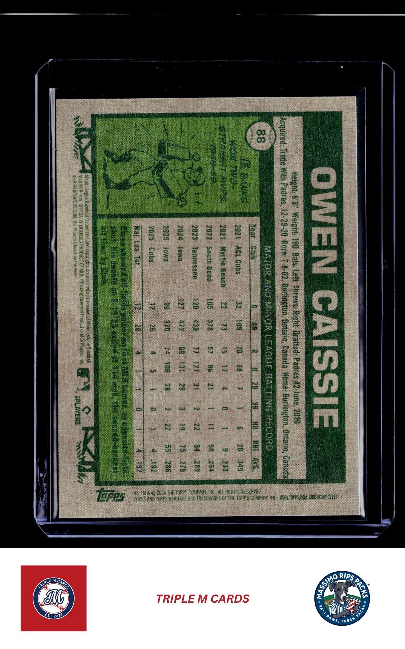 2026 Topps Heritage #88 Owen Caissie