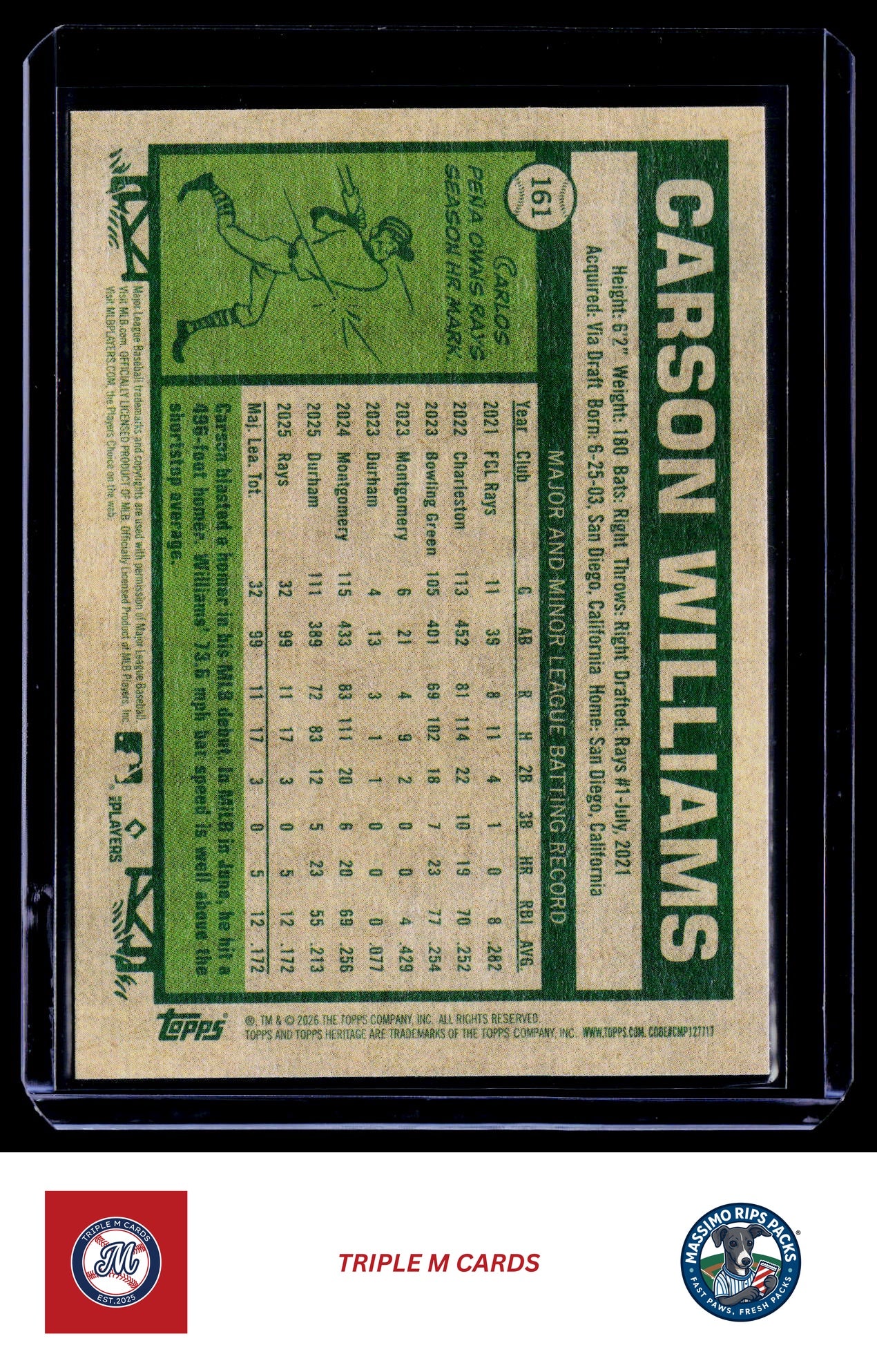 2026 Topps Heritage #161 Carson Williams