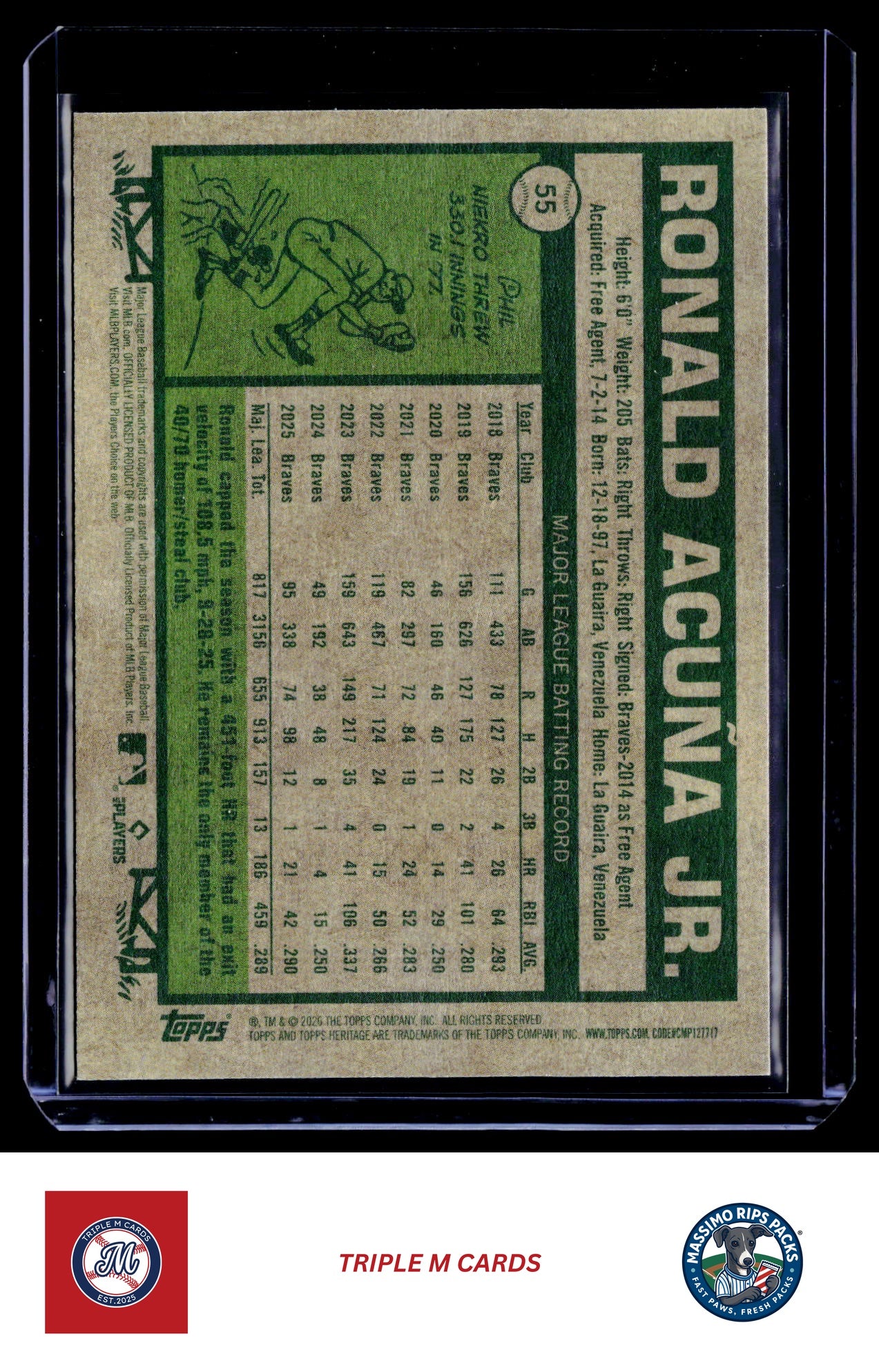 2026 Topps Heritage #55 Ronald Acuña Jr.