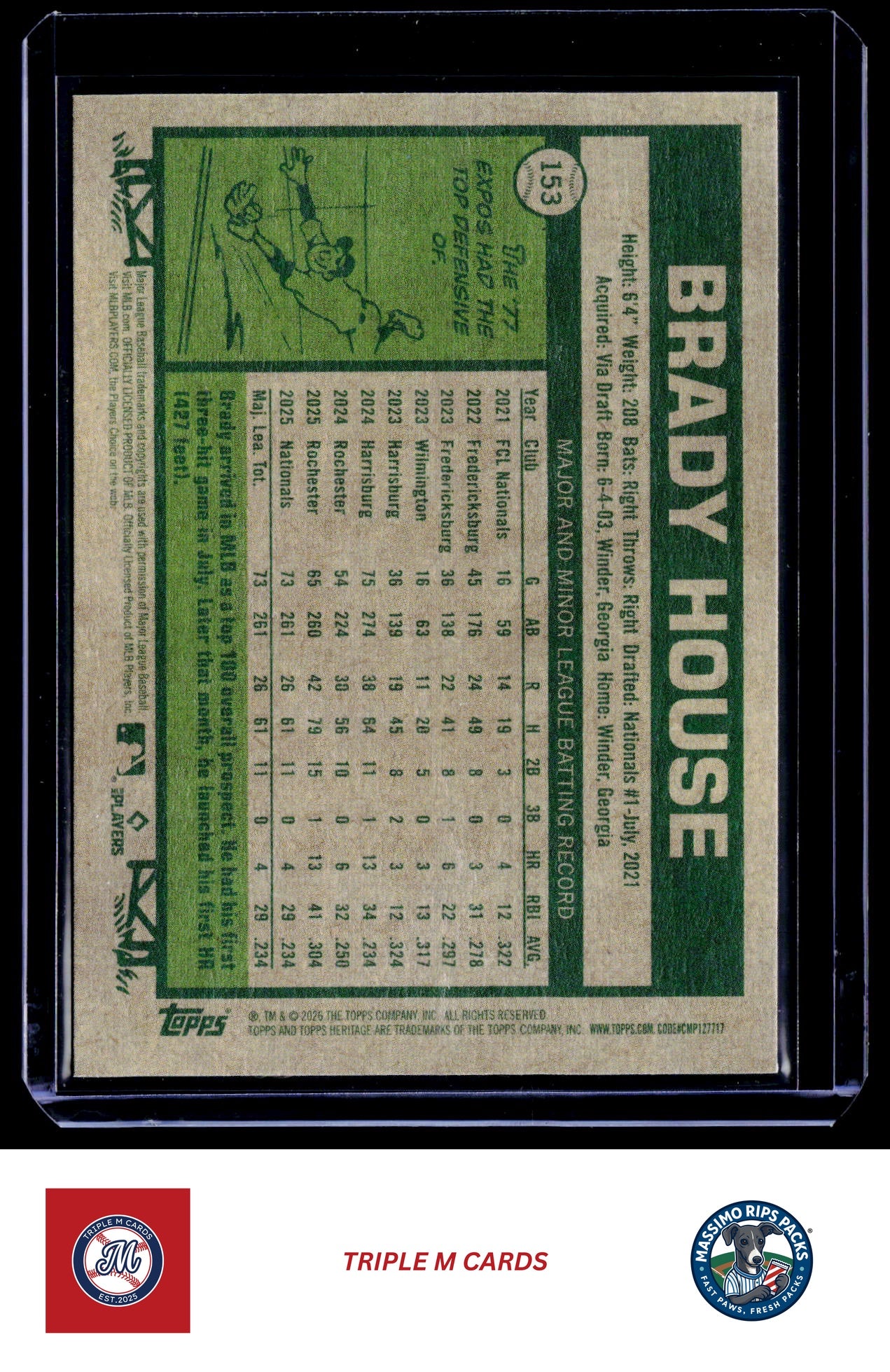 2026 Topps Heritage #153 Brady House