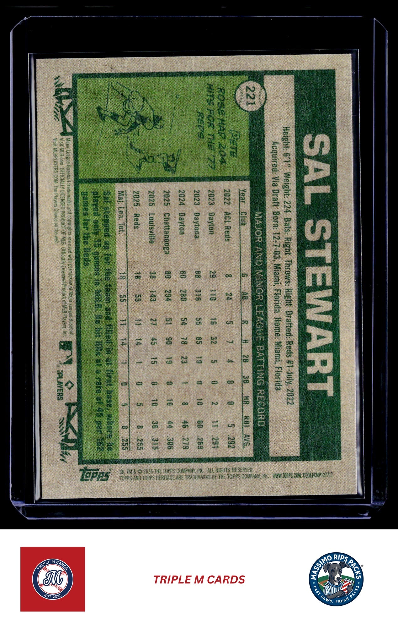 2026 Topps Heritage #221 Sal Stewart