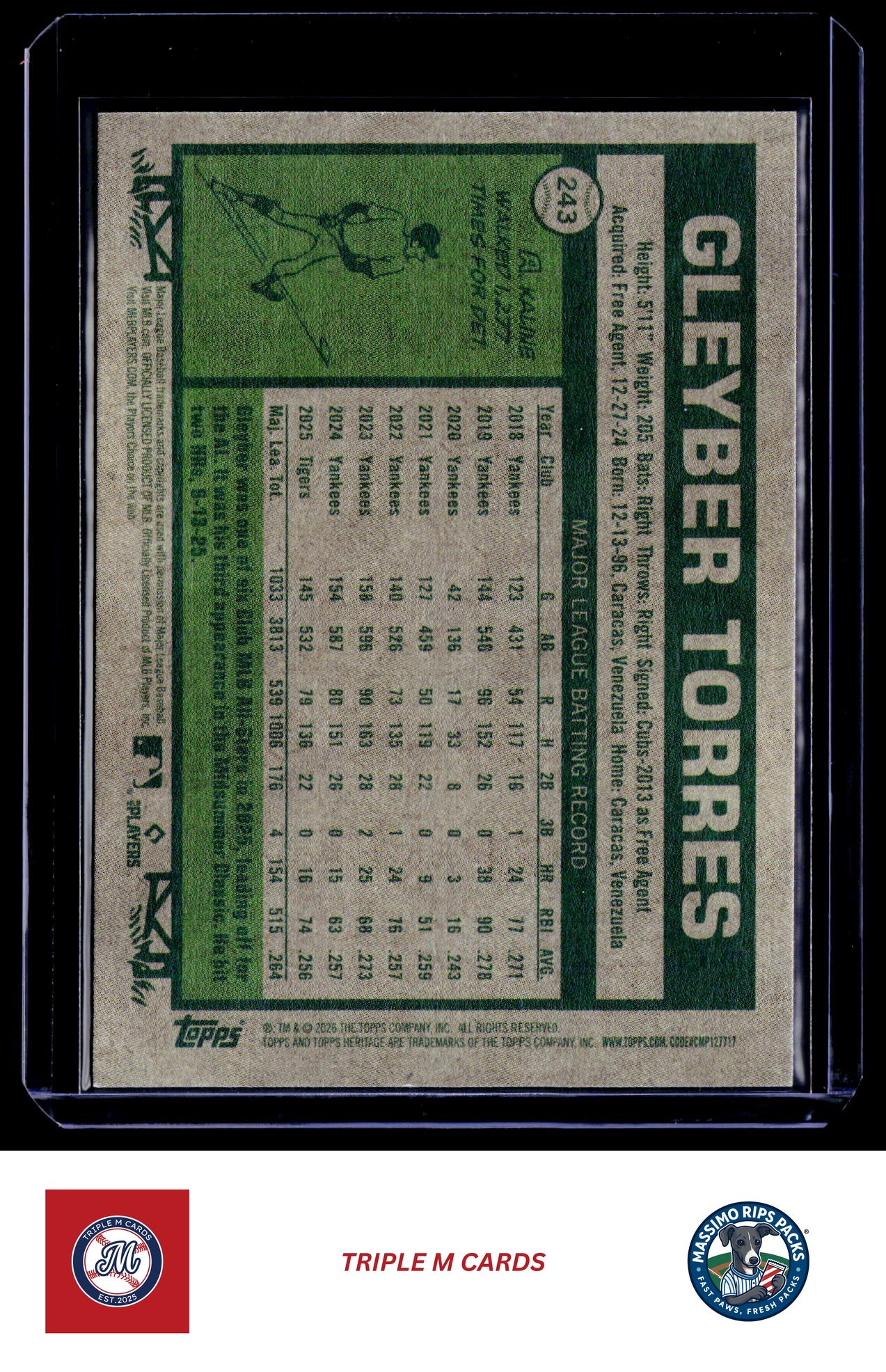 2026 Topps Heritage #243 Gleyber Torres