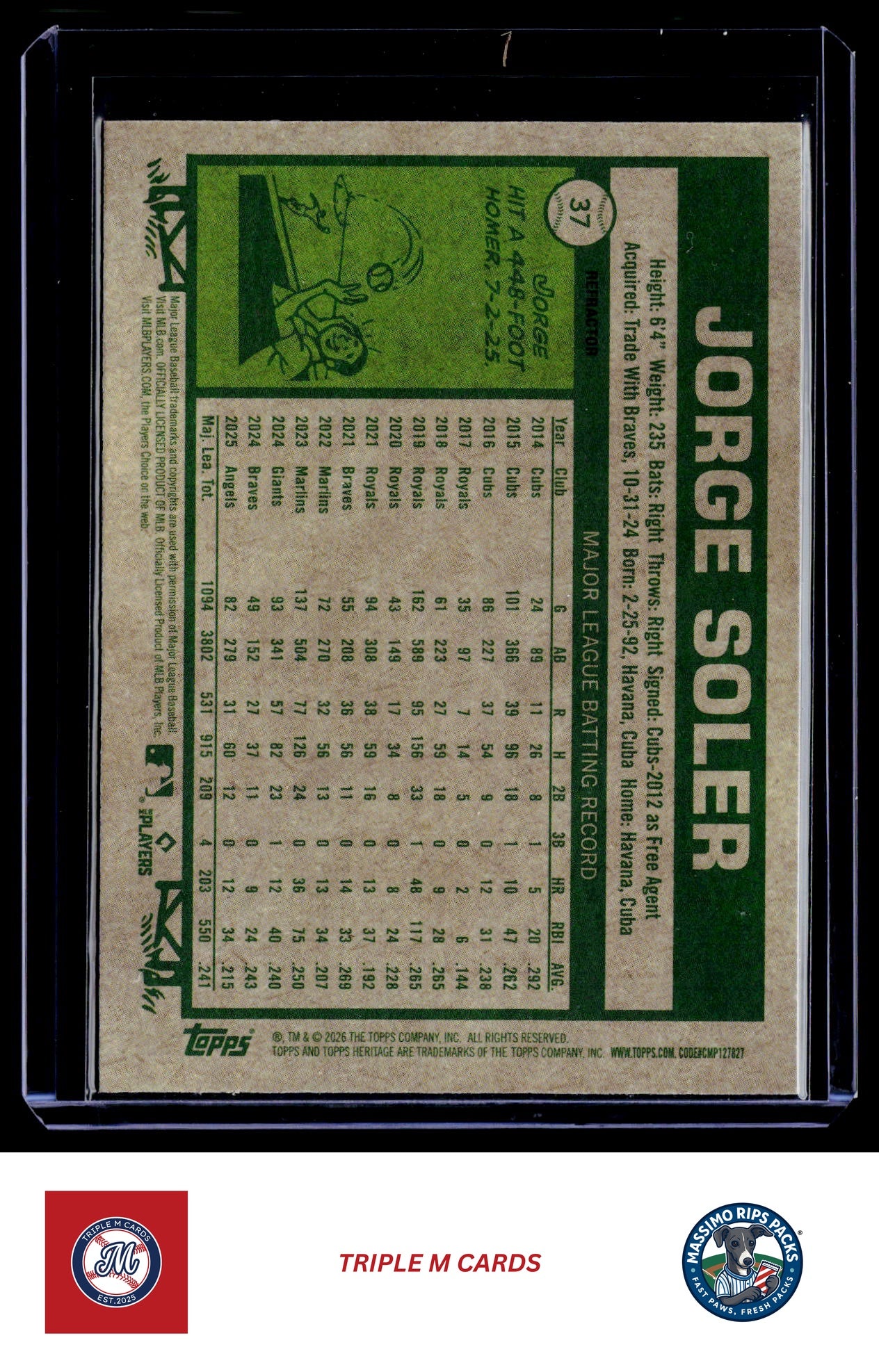 2026 Topps Heritage #37 Jorge Soler