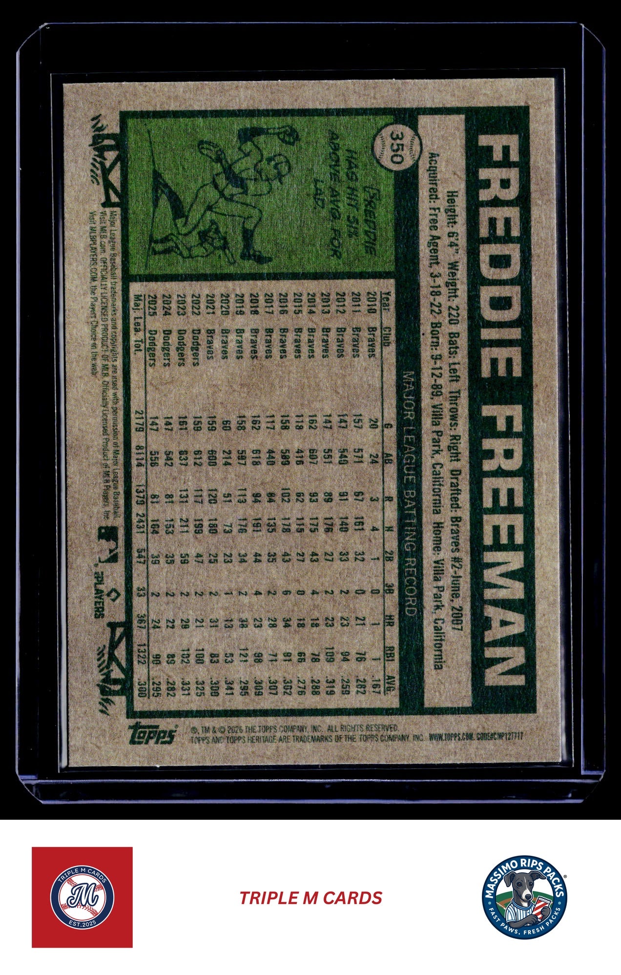 2026 Topps Heritage #350 Freddie Freeman