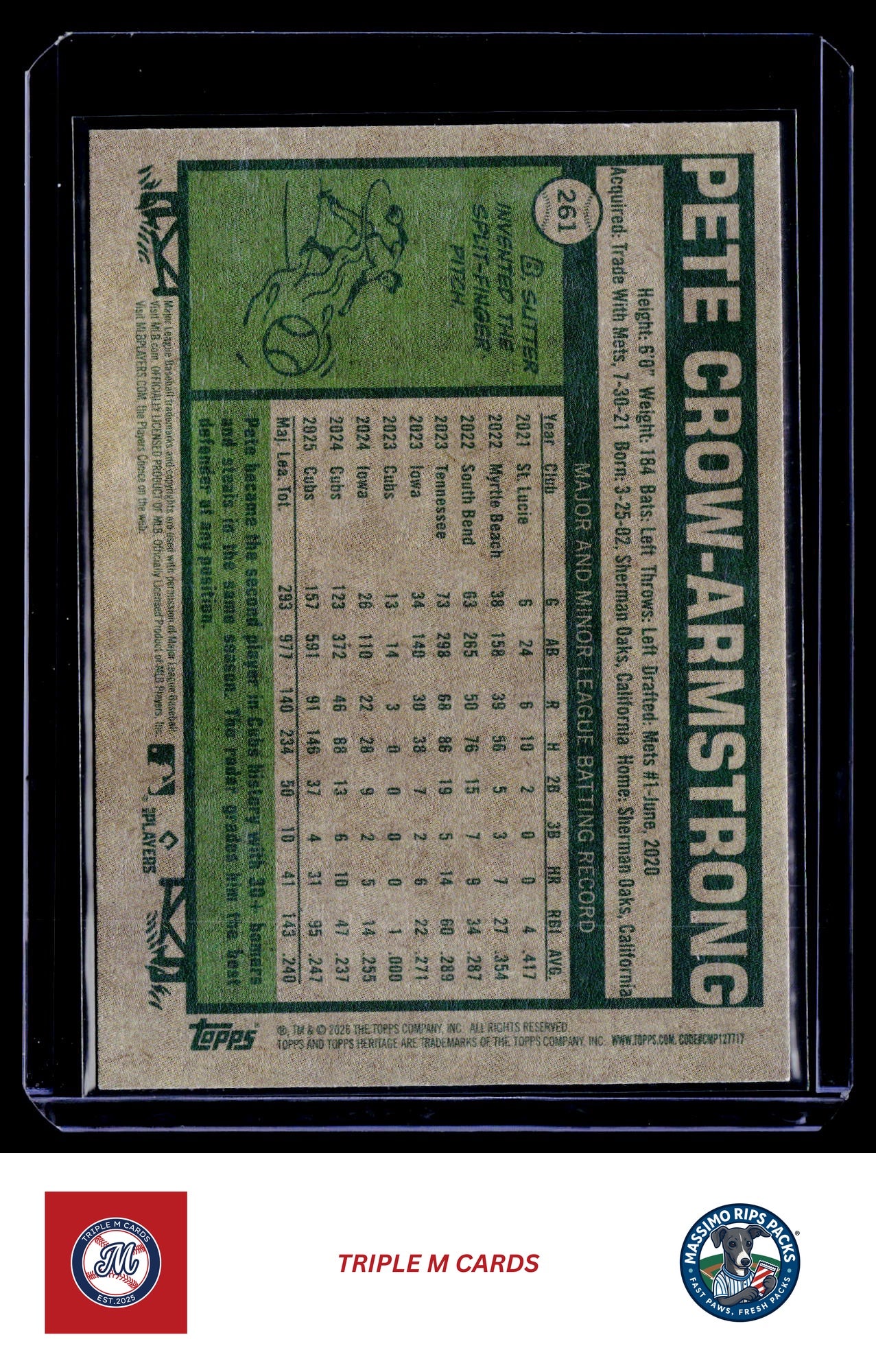 2026 Topps Heritage #261 Pete Crow-Armstrong