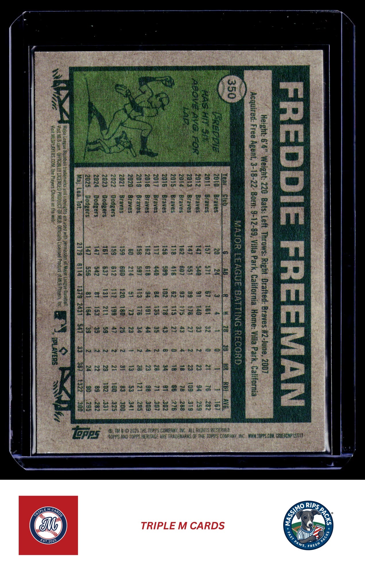 2026 Topps Heritage #350 Freddie Freeman