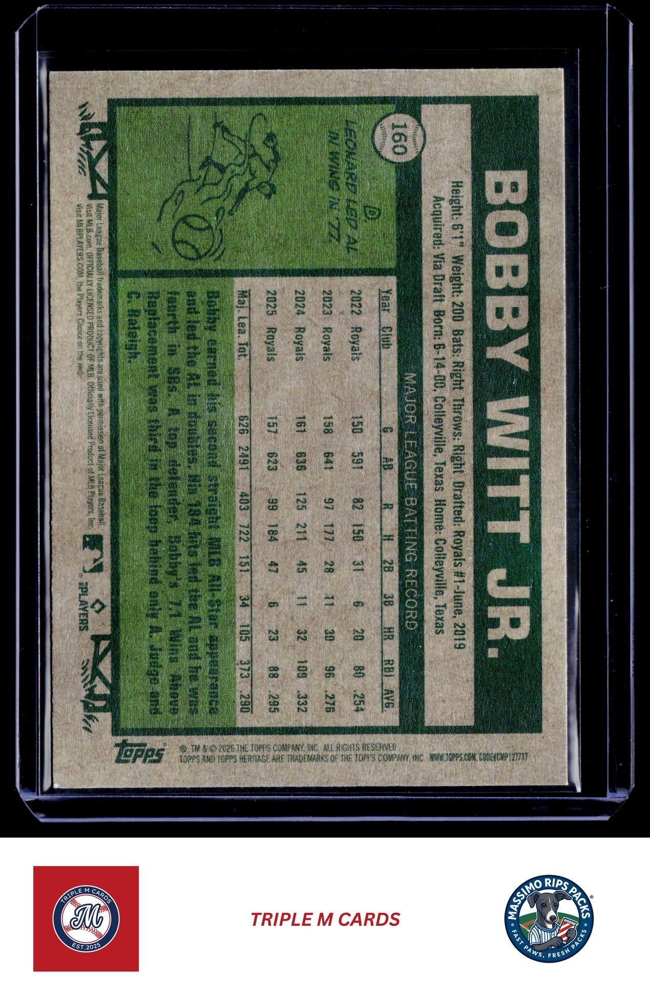 2026 Topps Heritage #160 Bobby Witt Jr.