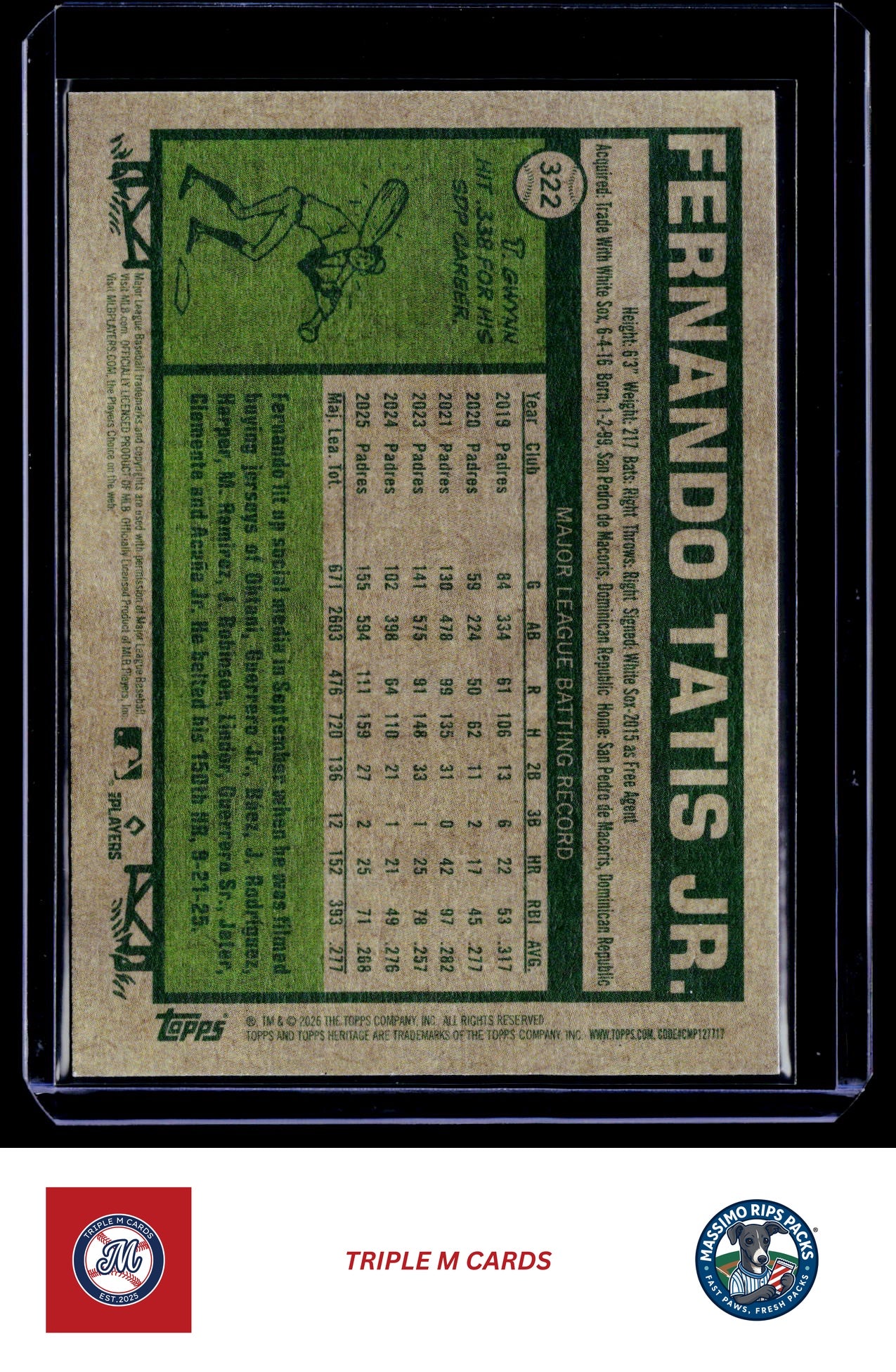 2026 Topps Heritage #322 Fernando Tatis Jr.