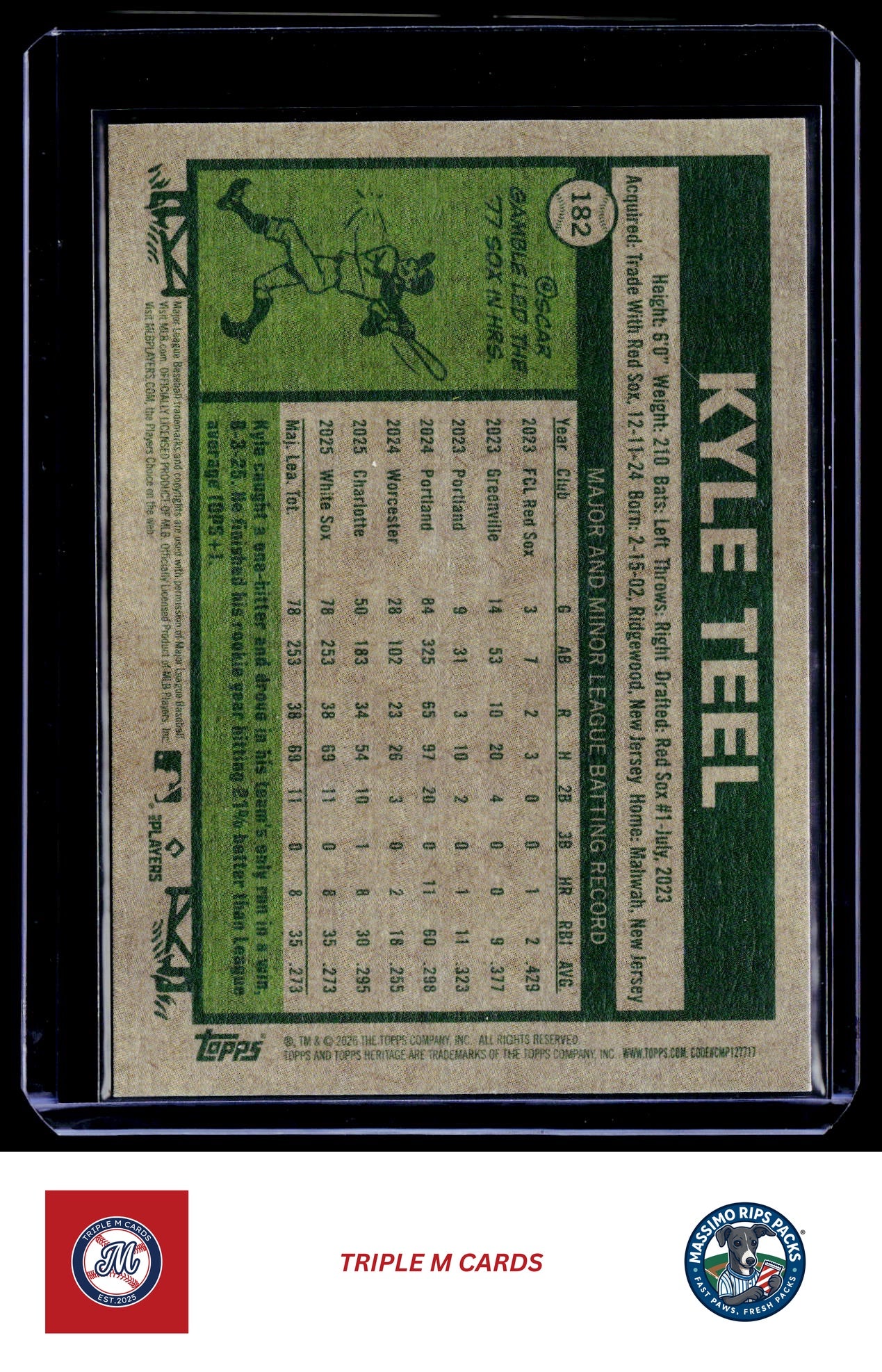 2026 Topps Heritage #182 Kyle Teel