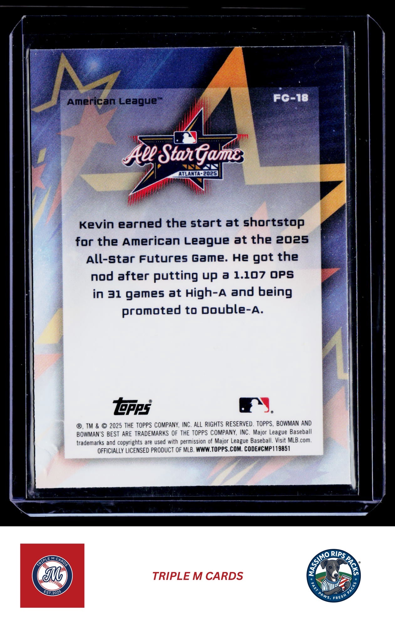 2025 Bowman's Best #FG-18 Kevin McGonigle 2025 MLB All-Star Futures Game