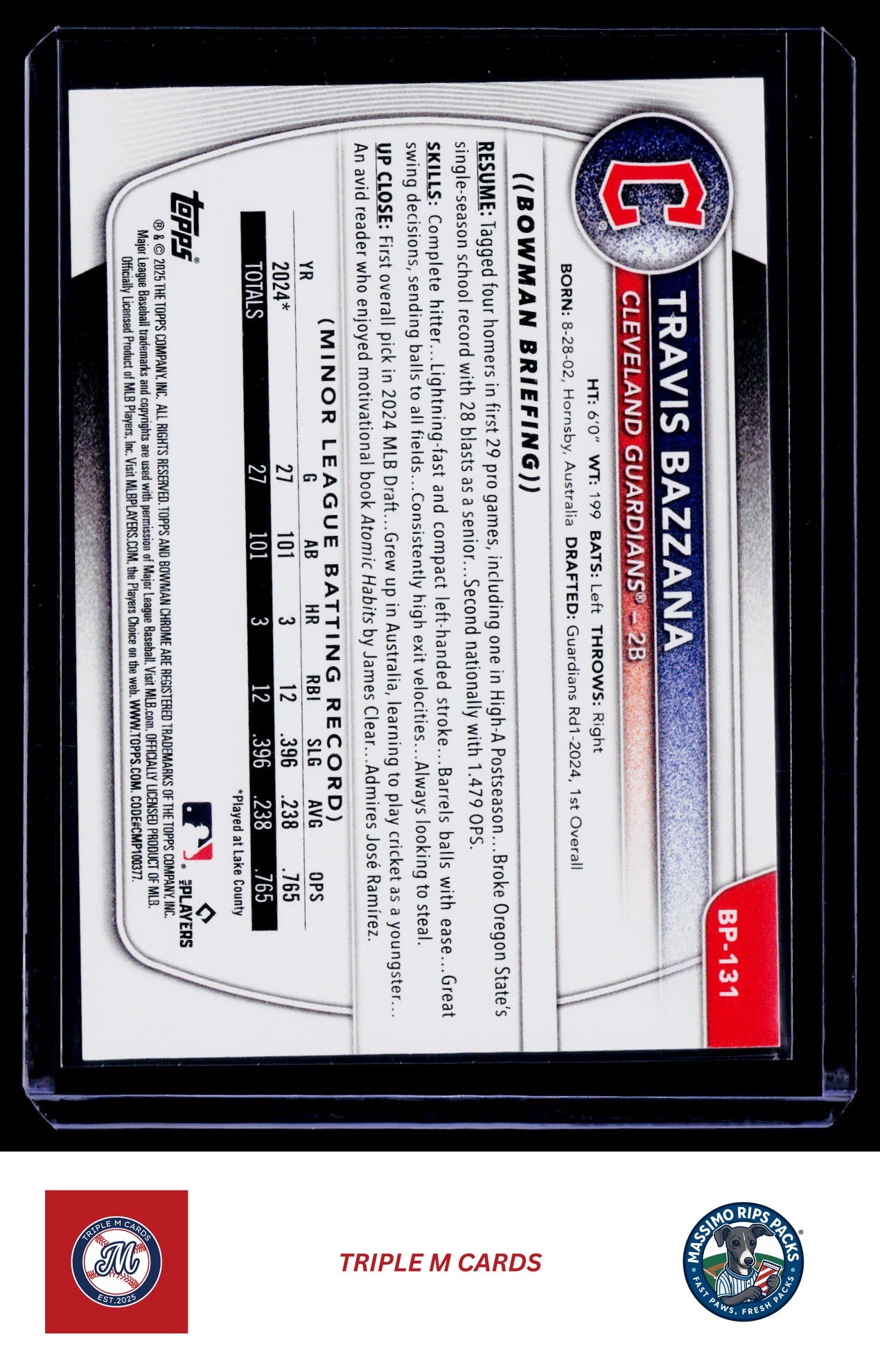 2025 Bowman #BP-131 Travis Bazzana Prospects