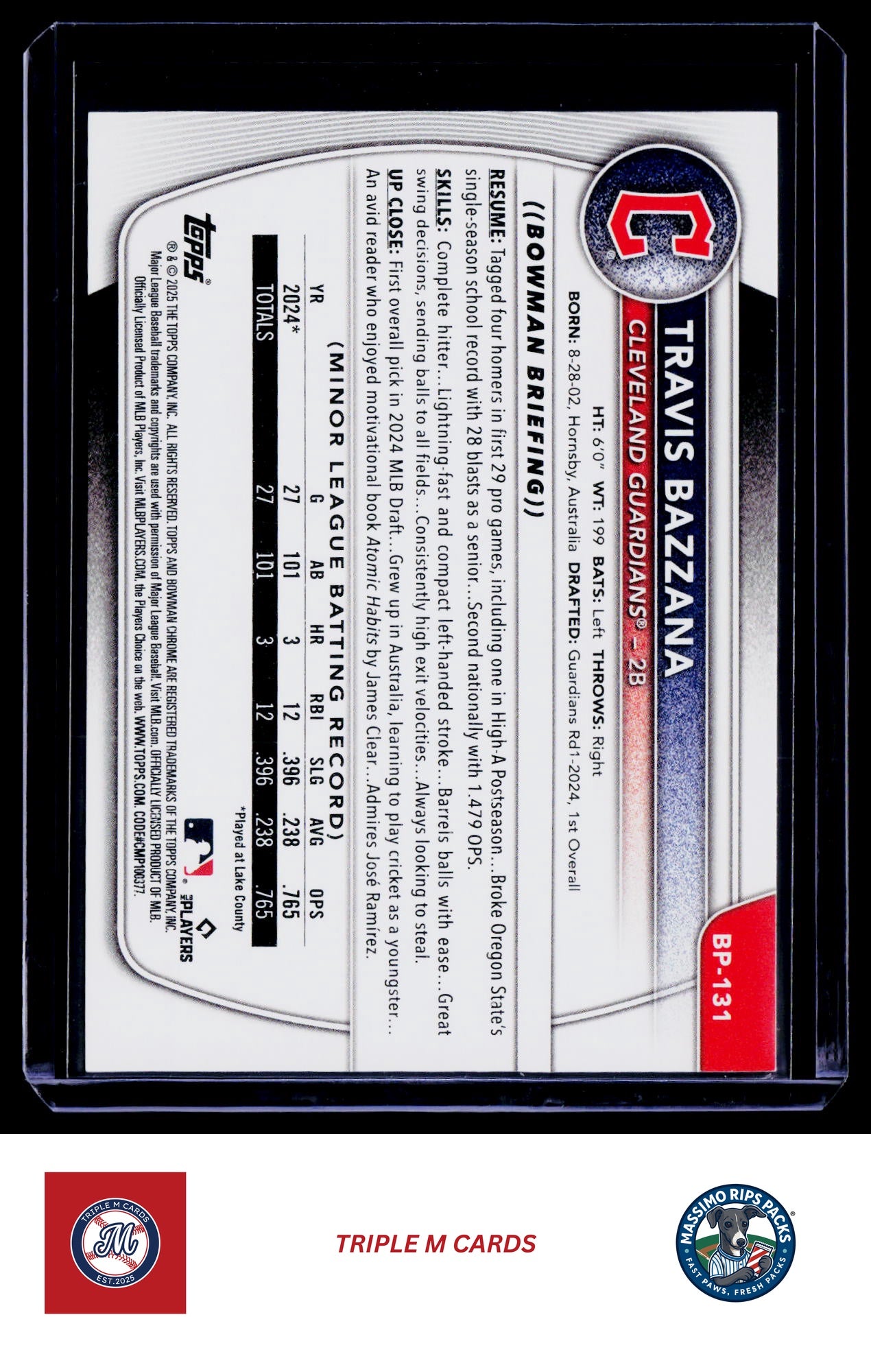 2025 Bowman #BP-131 Travis Bazzana Prospects