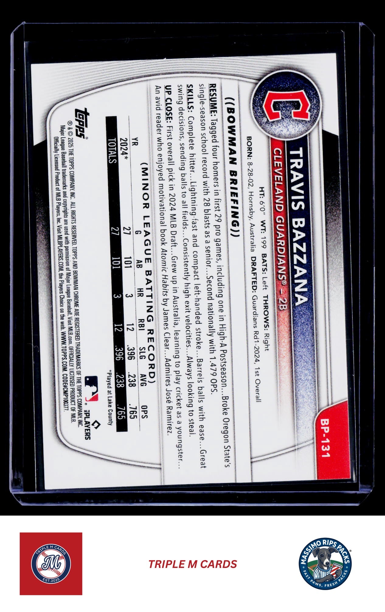 2025 Bowman #BP-131 Travis Bazzana Prospects