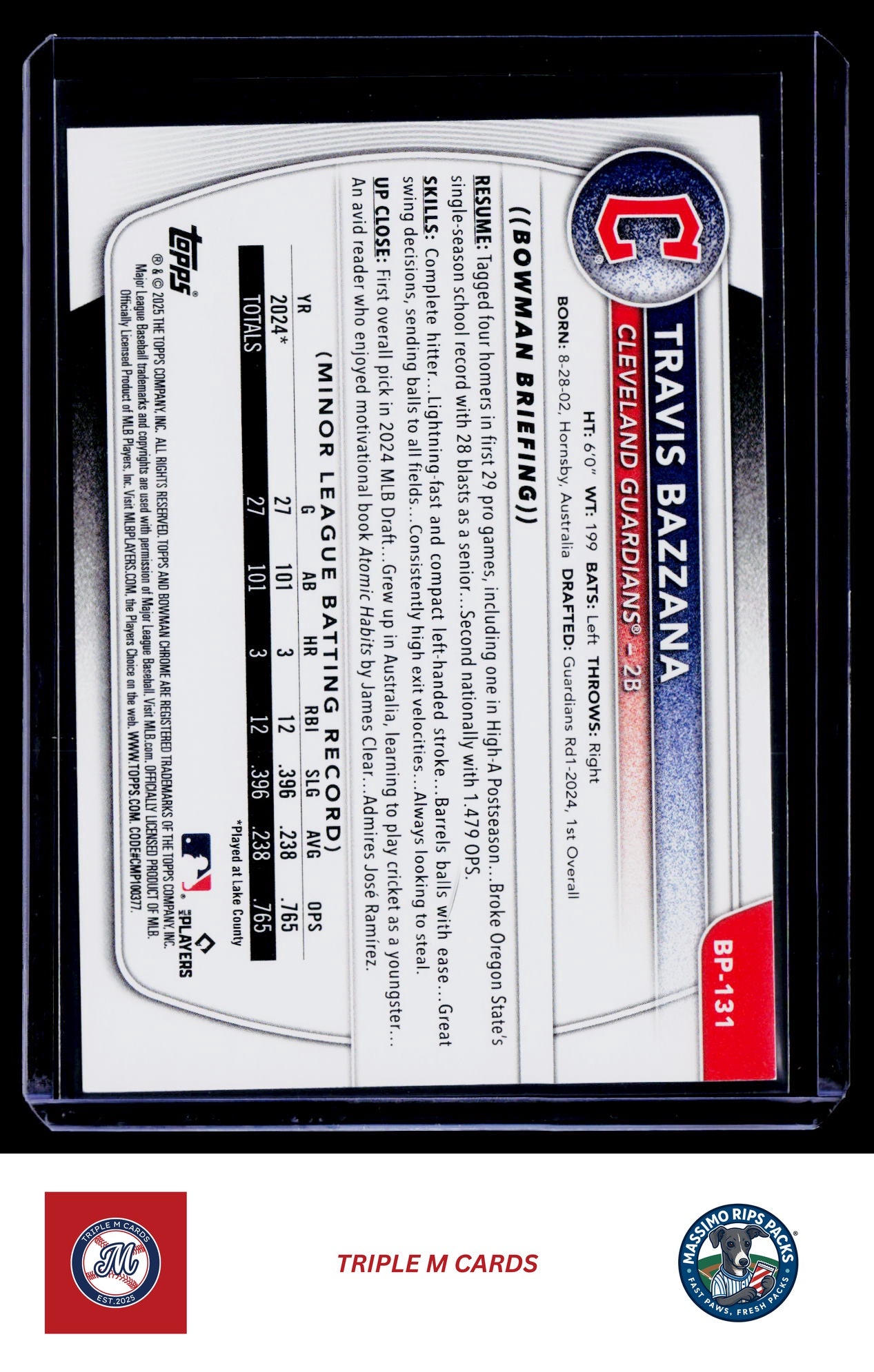 2025 Bowman #BP-131 Travis Bazzana Prospects