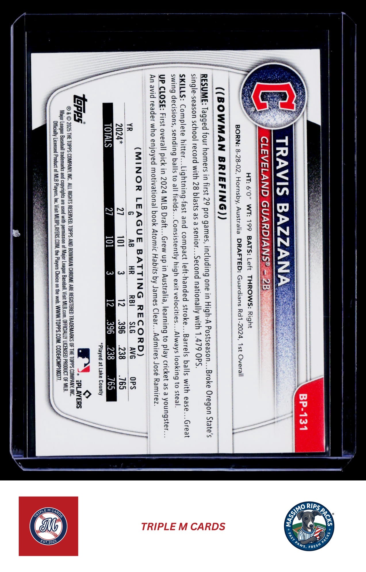 2025 Bowman #BP-131 Travis Bazzana Prospects