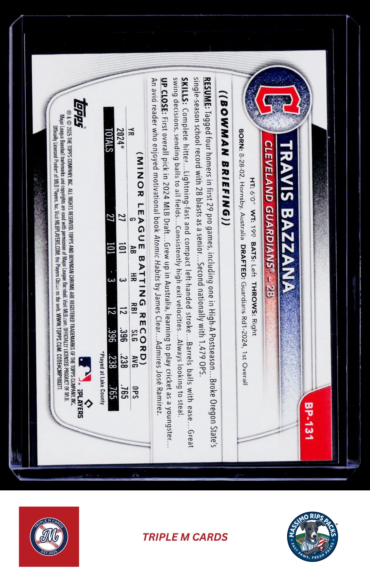 2025 Bowman #BP-131 Travis Bazzana Prospects