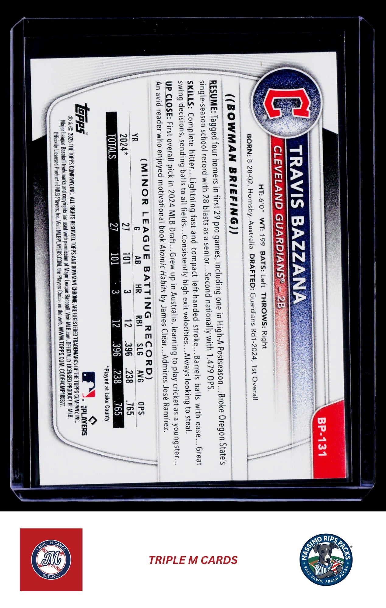 2025 Bowman #BP-131 Travis Bazzana Prospects