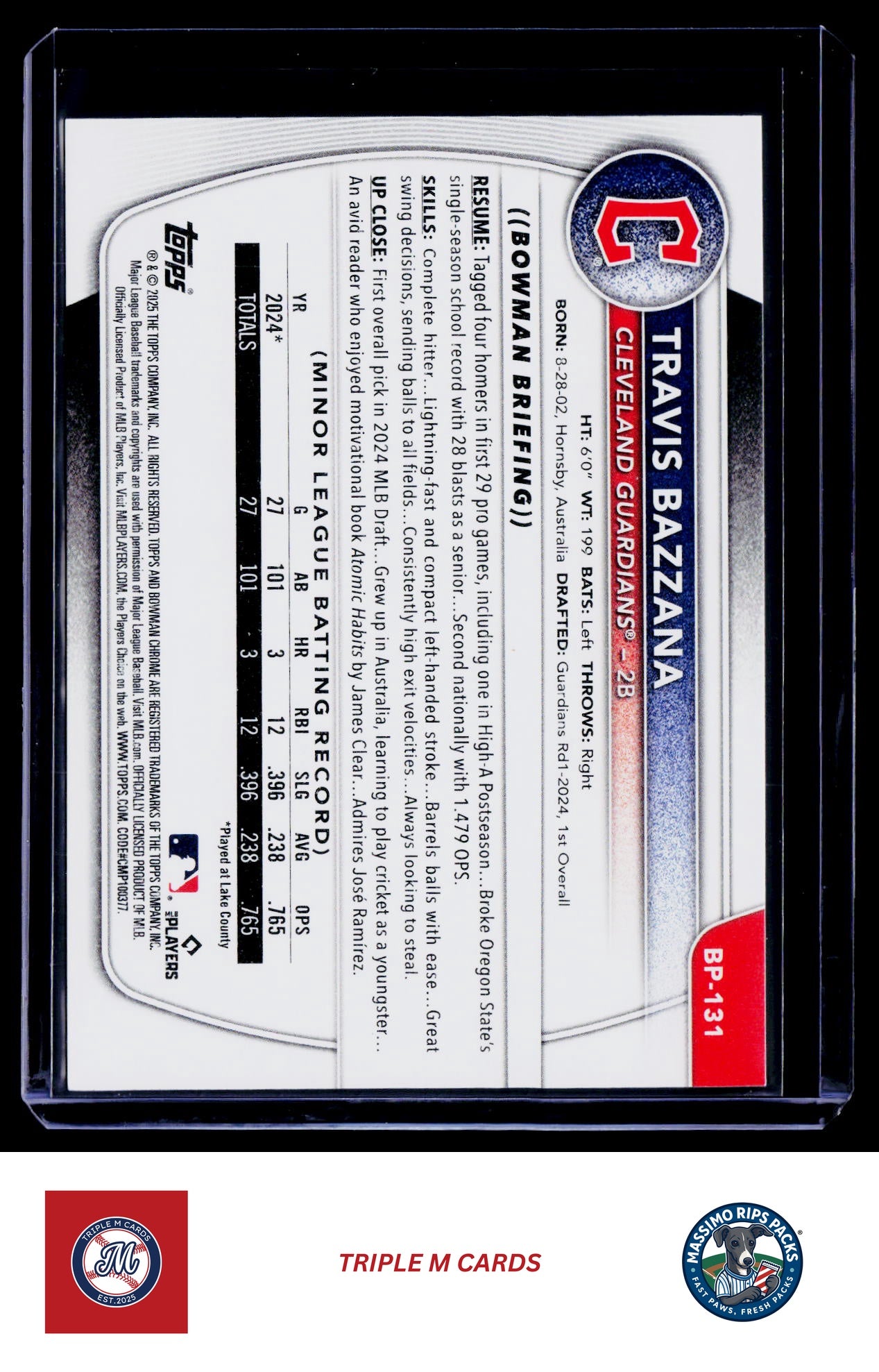 2025 Bowman #BP-131 Travis Bazzana Prospects