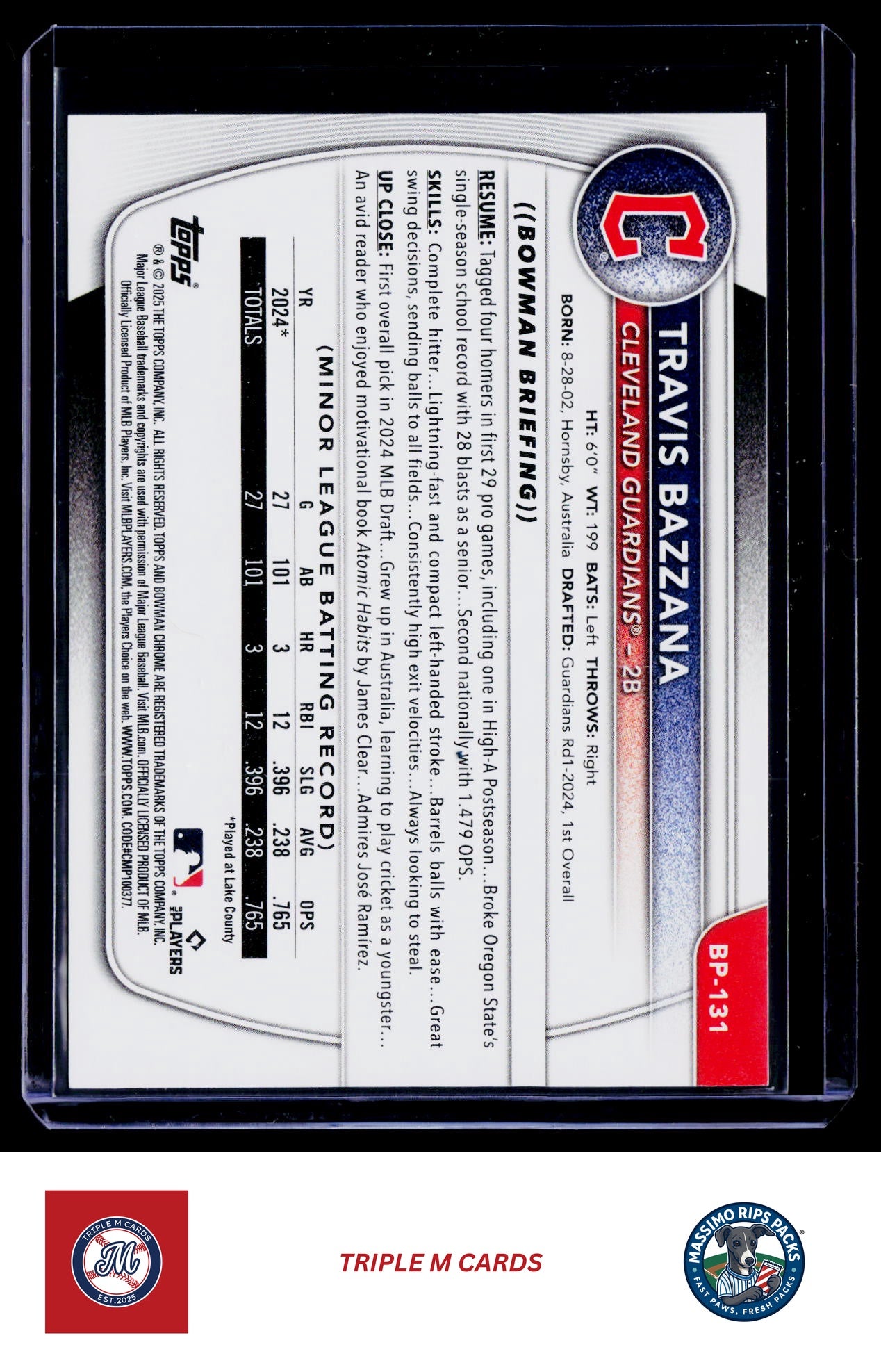 2025 Bowman #BP-131 Travis Bazzana Prospects