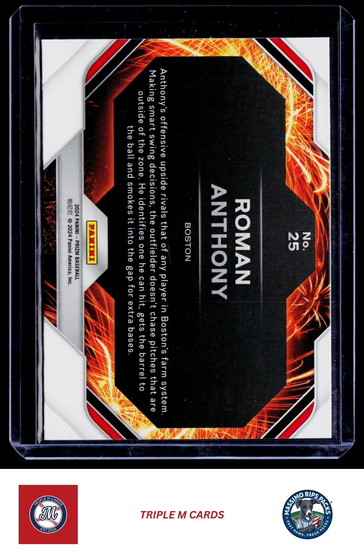 2024 Panini Prizm #25 Roman Anthony Fireworks