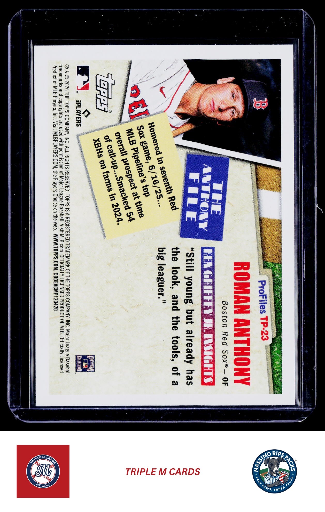 2026 Topps #TP-23 Roman Anthony Topps Profiles