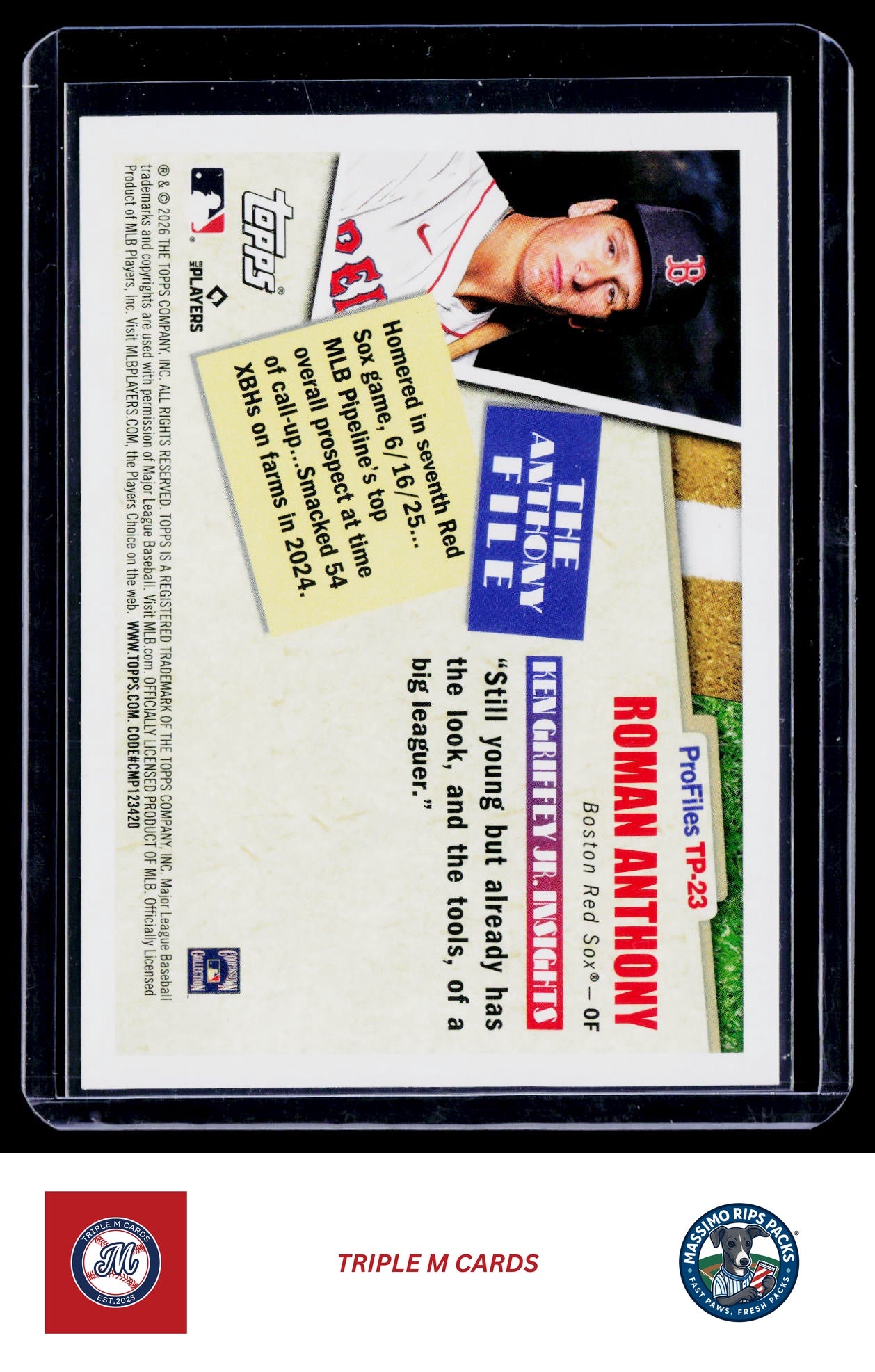 2026 Topps #TP-23 Roman Anthony Topps Profiles