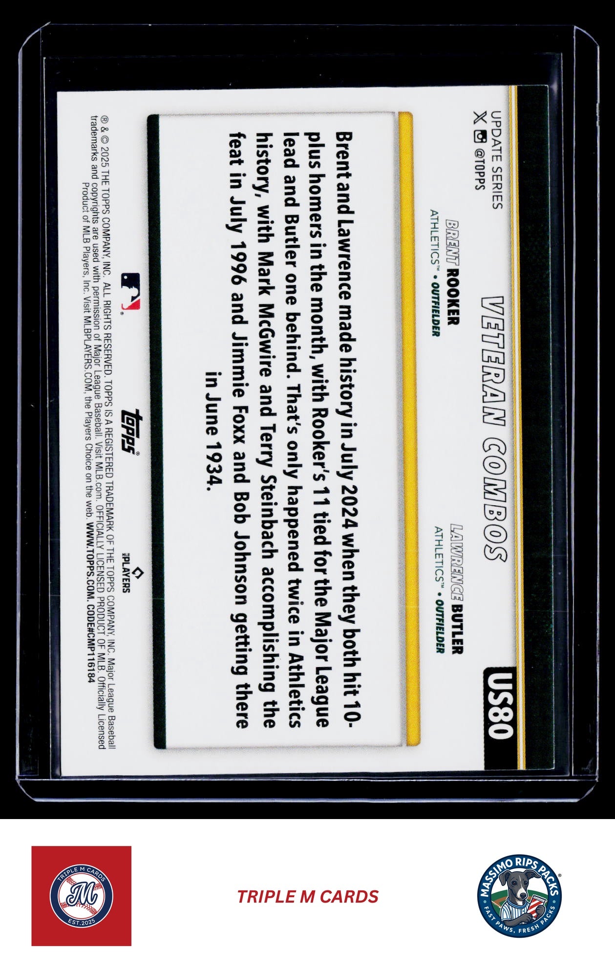 2025 Topps Update #US80 Lumber Kings (Lawrence Butler / Brent Rooker)