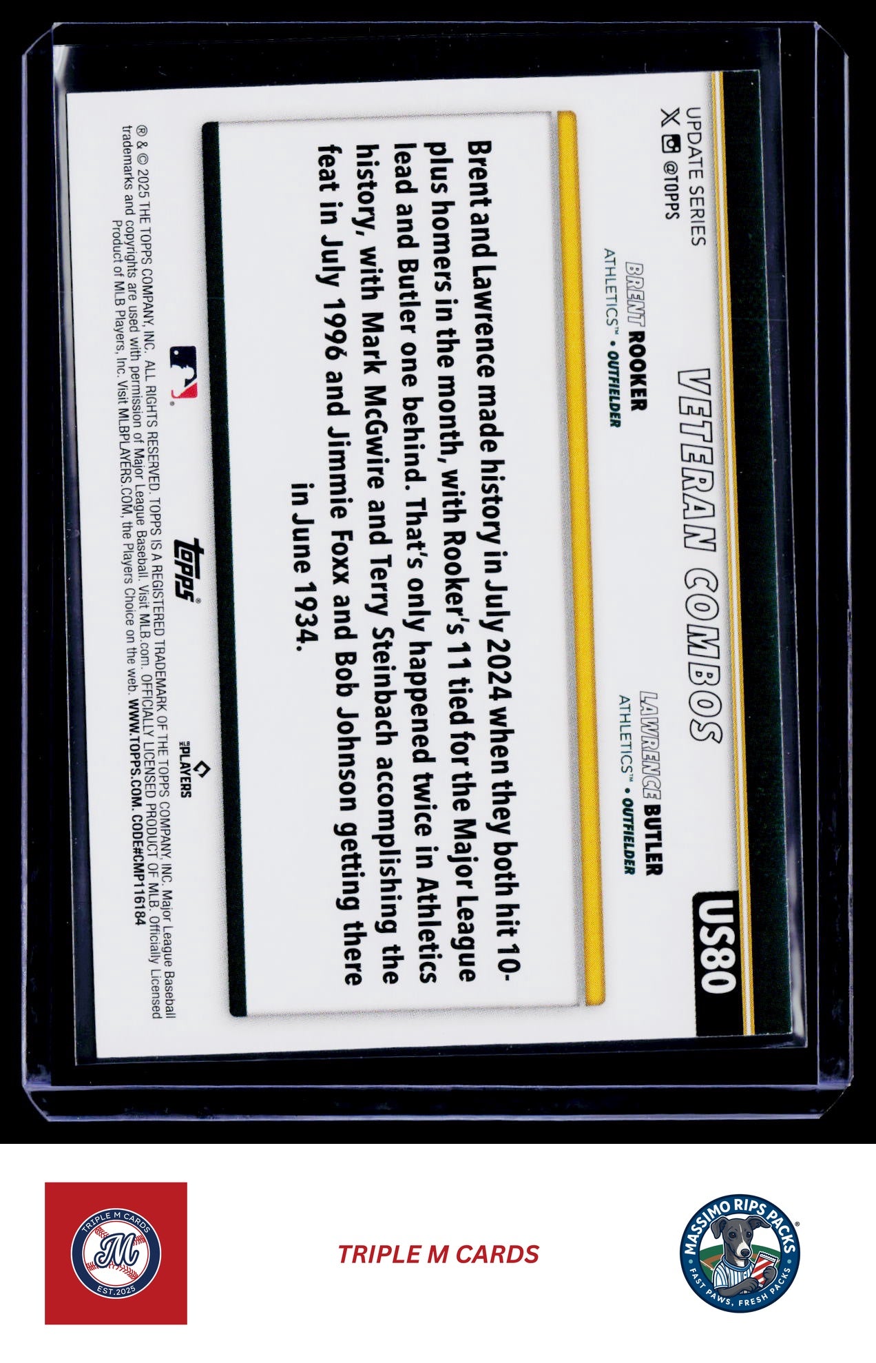 2025 Topps Update #US80 Lumber Kings (Lawrence Butler / Brent Rooker)