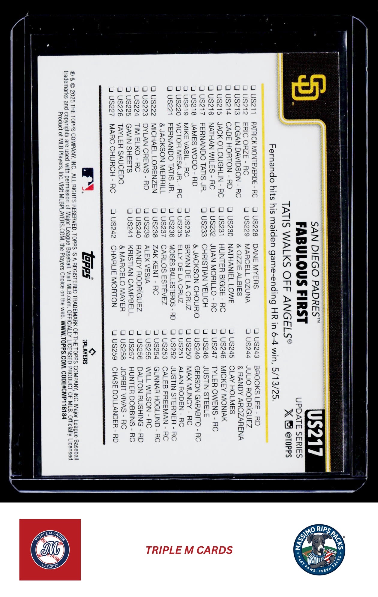 2025 Topps Update #US217 Fabulous First