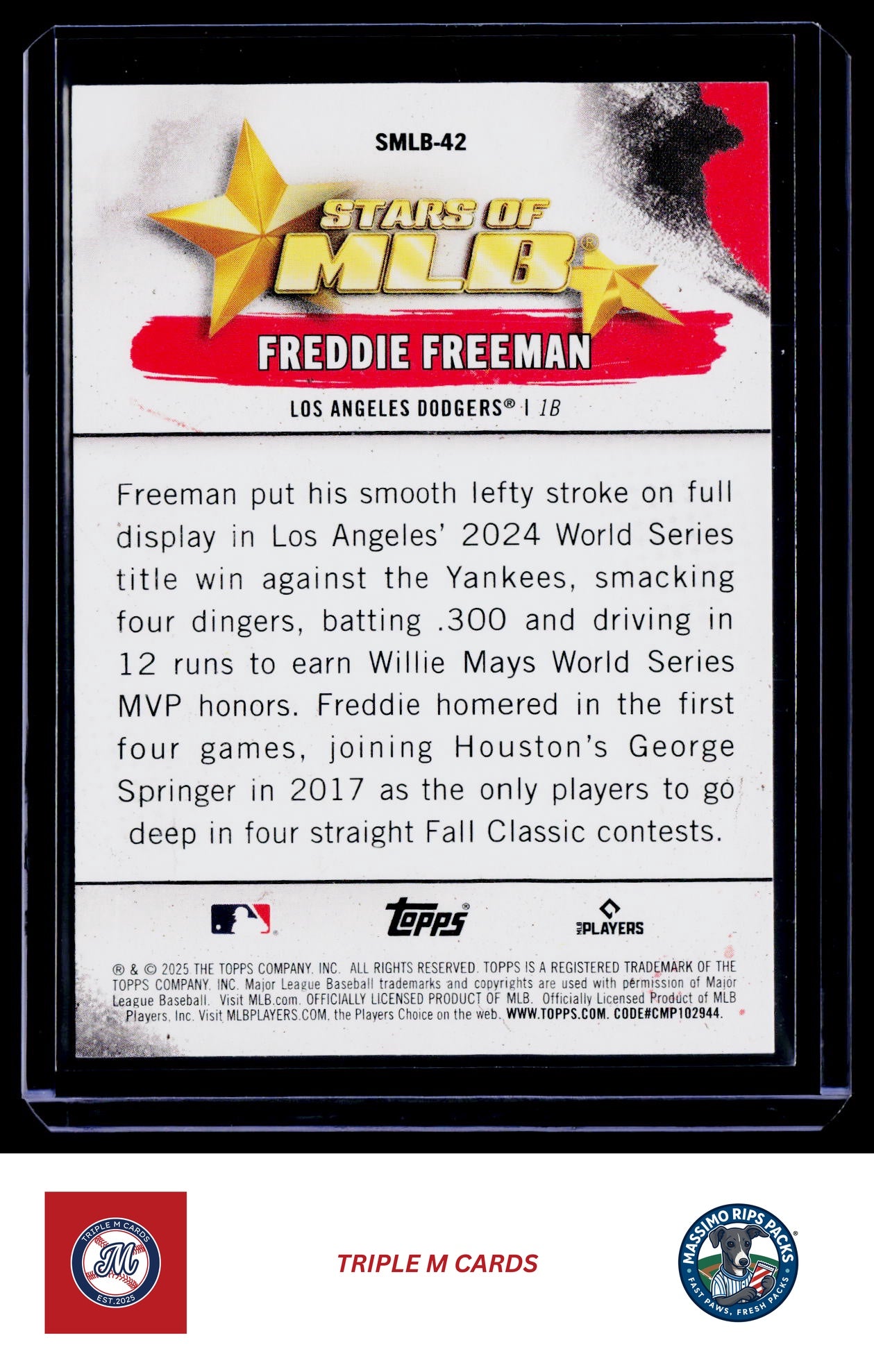 2025 Topps #SMLB-42 Freddie Freeman Stars of MLB
