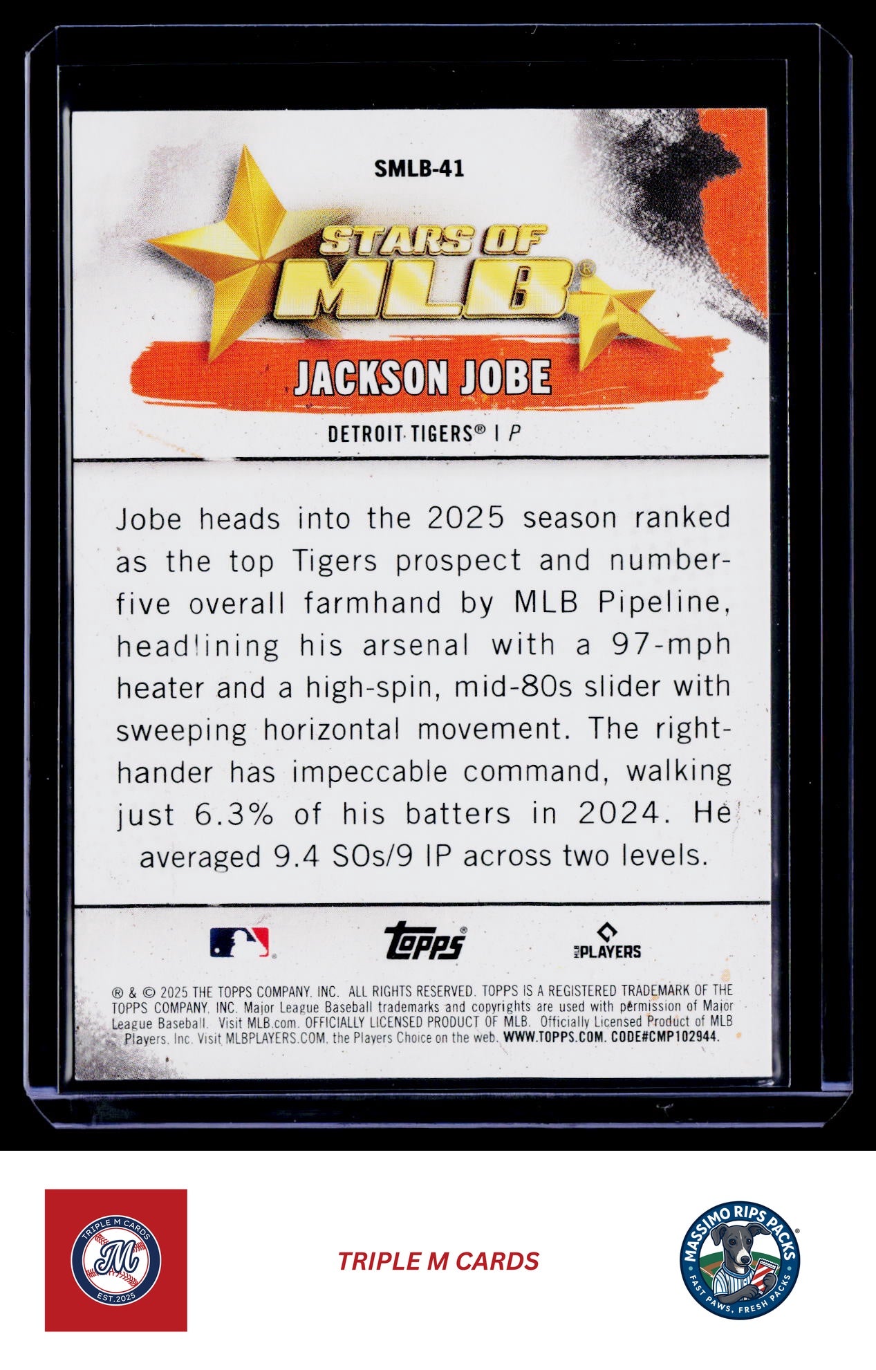2025 Topps #SMLB-41 Jackson Jobe Stars of MLB