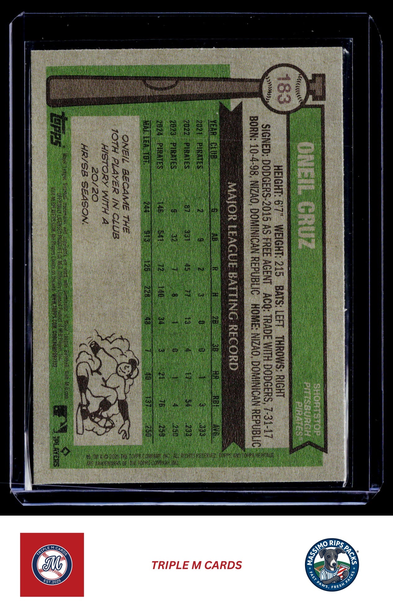 2025 Topps Heritage #183 Oneil Cruz
