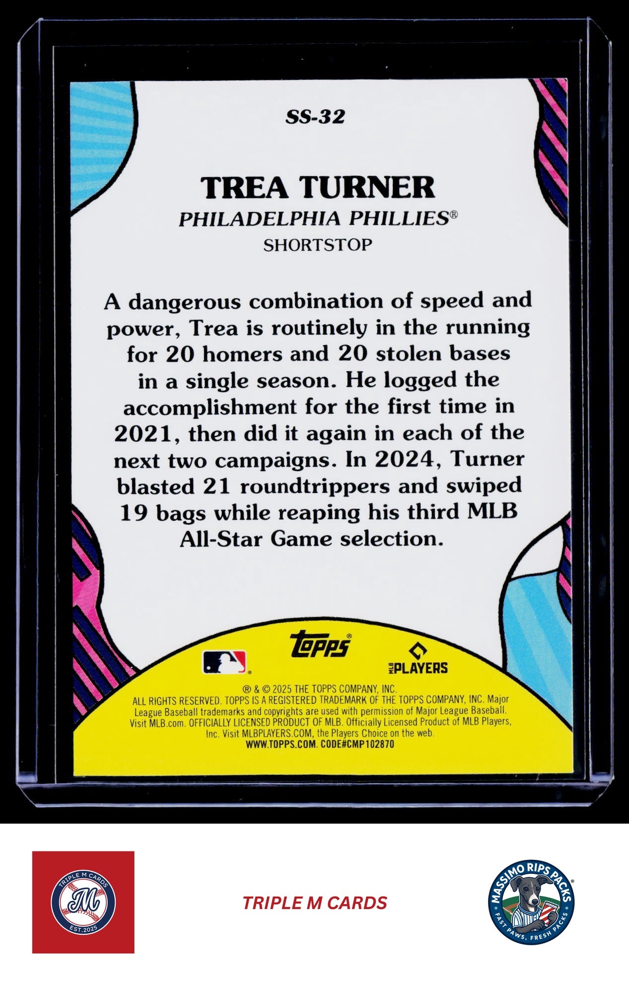 2025 Topps #SS-32 Trea Turner Summer Superstars