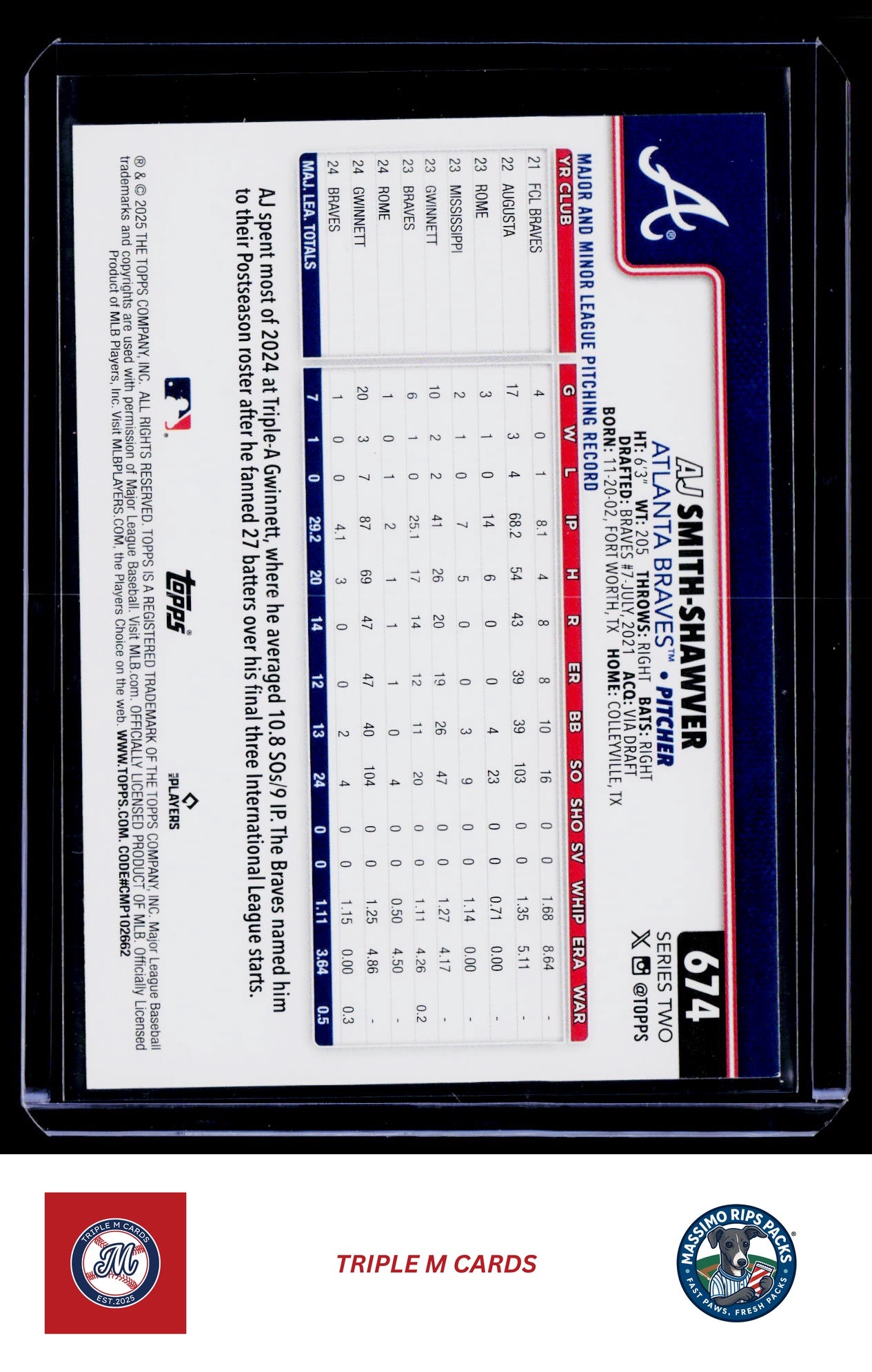2025 Topps #674 AJ Smith-Shawver